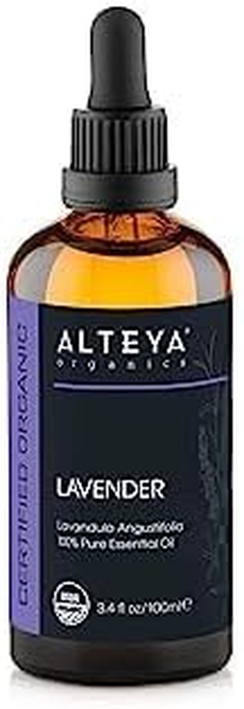 Organics Lavender Oil USDA Certified Organic Essential Oil, 3.4 Fl Oz/100 Ml Steam-Distilled Lavandula Angustifolia Aromatherapy Oil TLBH