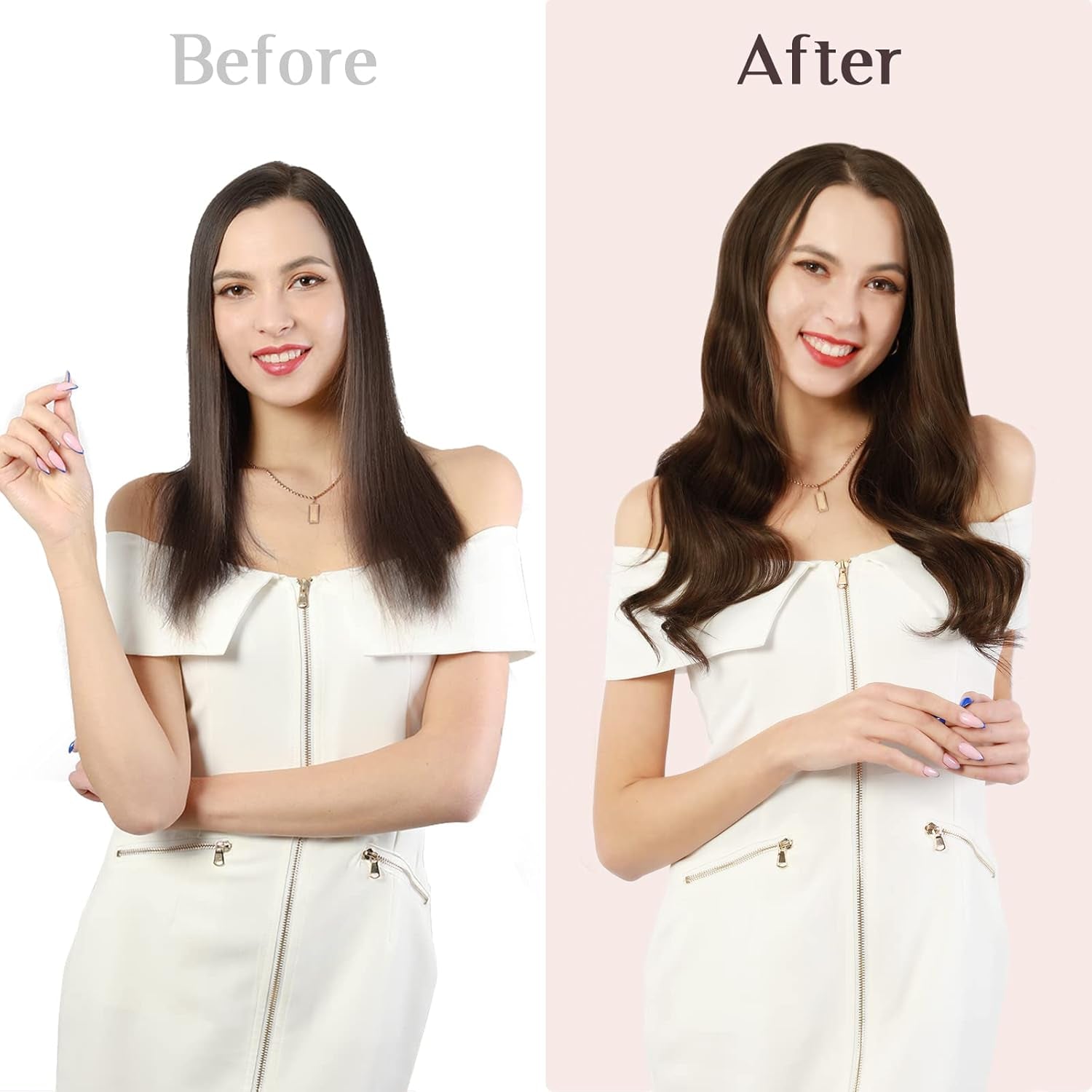 Clip in Hair Extensions Real Human Hair, 7 Pcs Chocolate Brown Hair Extensions 12 Inch 80G, Human Hair Extensions Clip Ins Remy Hair Extensions Natural Straight Hair for Woman