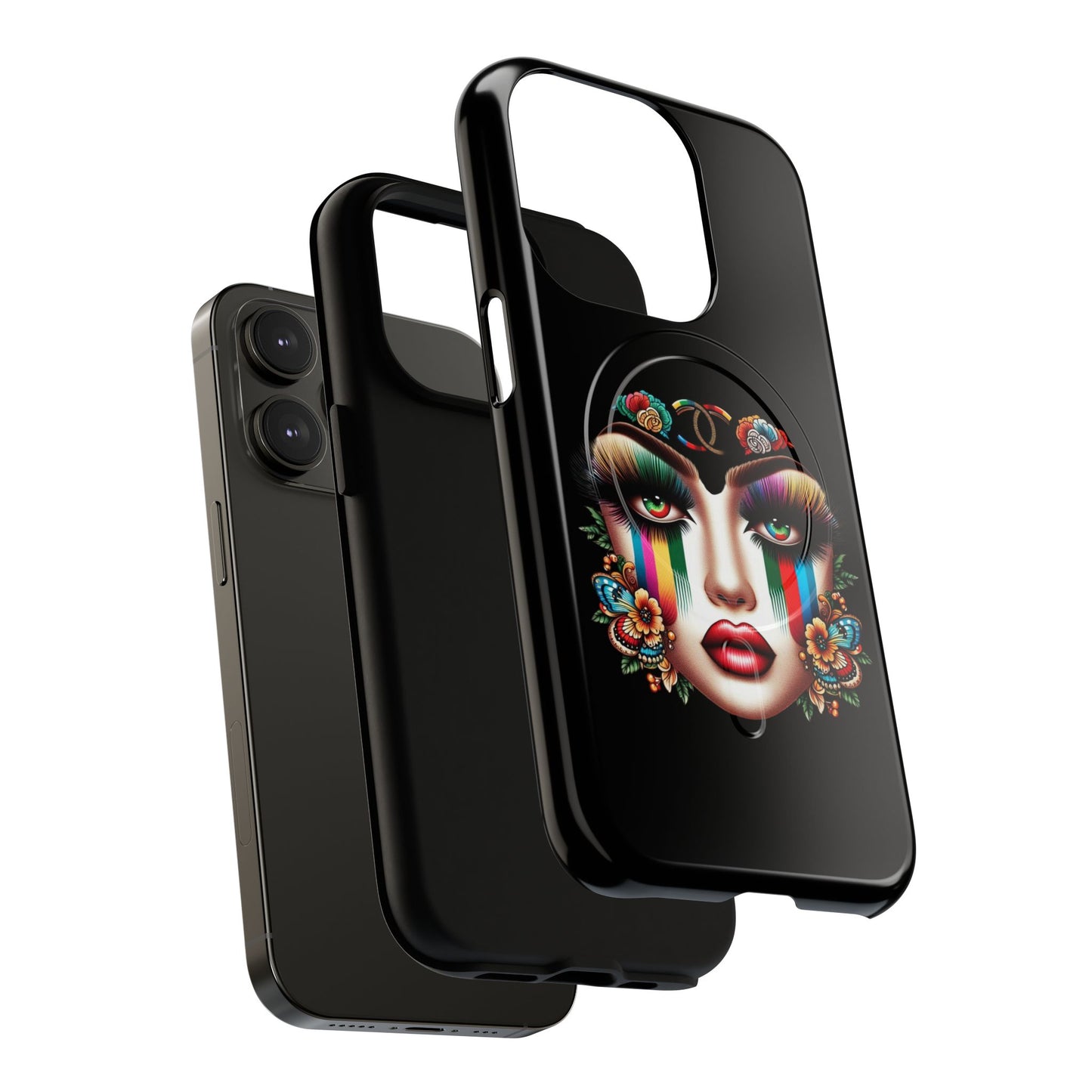 Gucci Inspired Artistic Tough Magnetic Phone Case - Vibrant Lady Design
