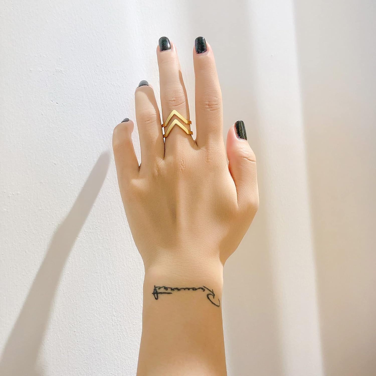 Fashion 18K Gold Plated Stainless Steel Ring for Women