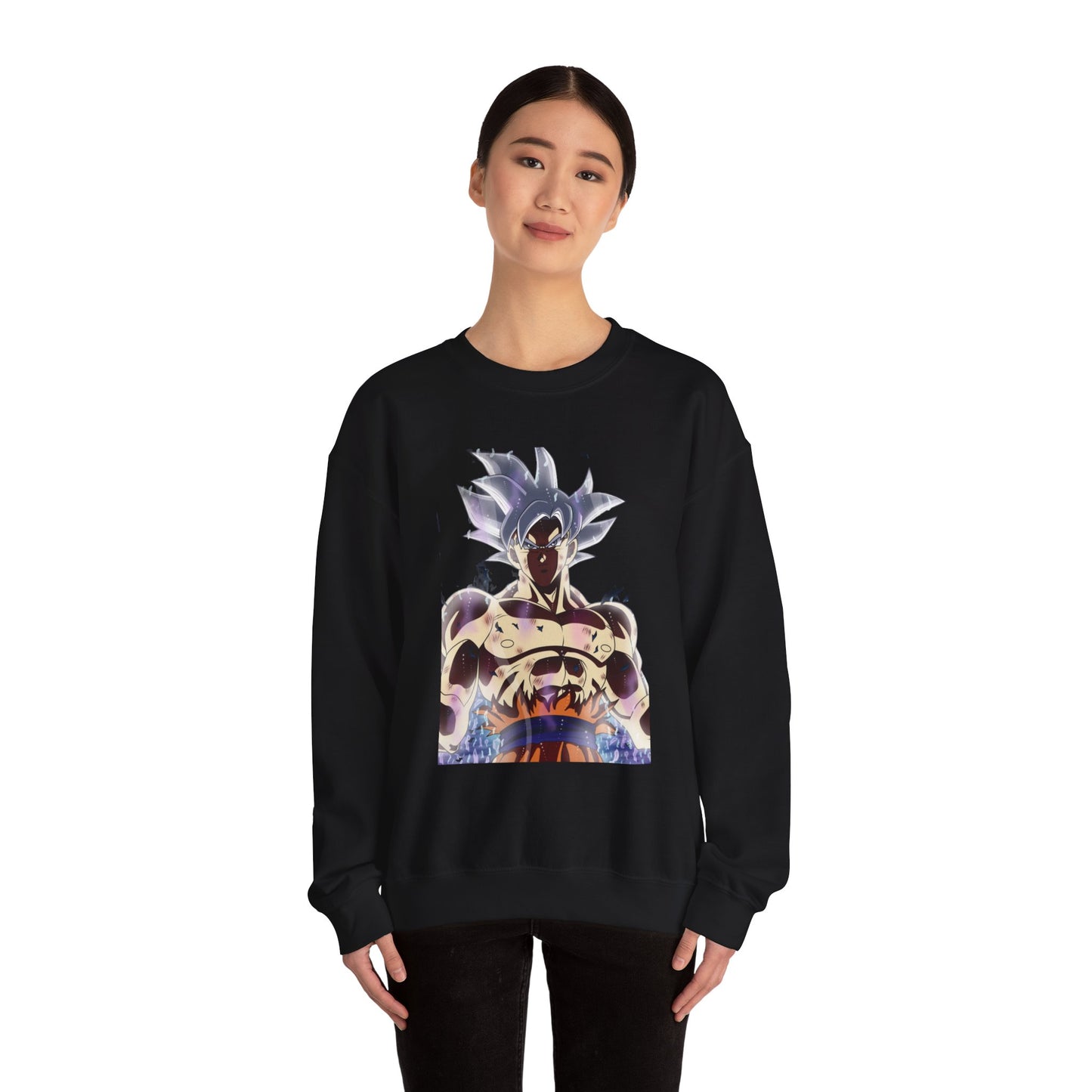 Dragon Ball Super Goku Crewneck Sweatshirt - Ultra Power White Hair Design