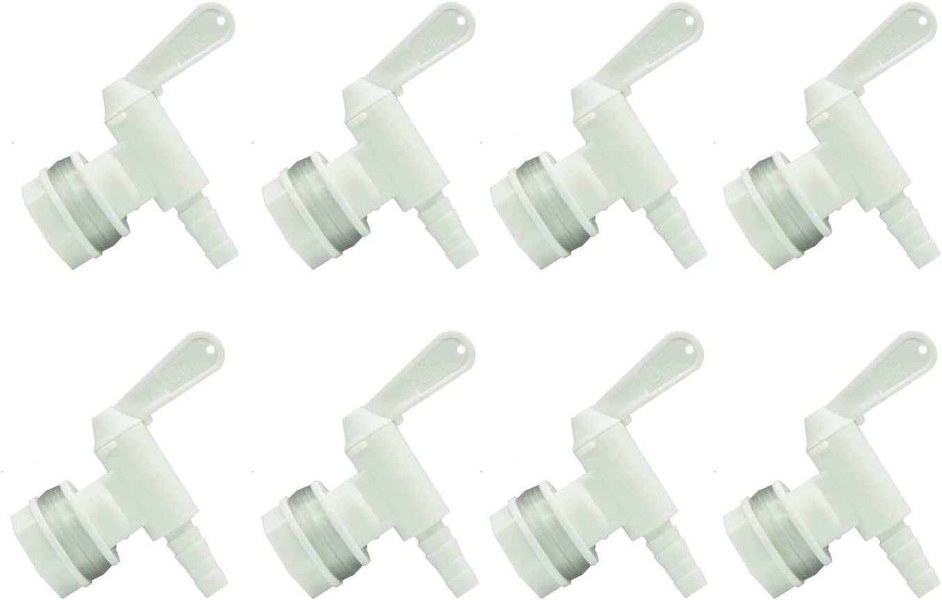 Plastic Bottling Bucket Spigot Valve -  Brand Replacement Tap for Homebrew Fermenter Bucket (PACK of 8)