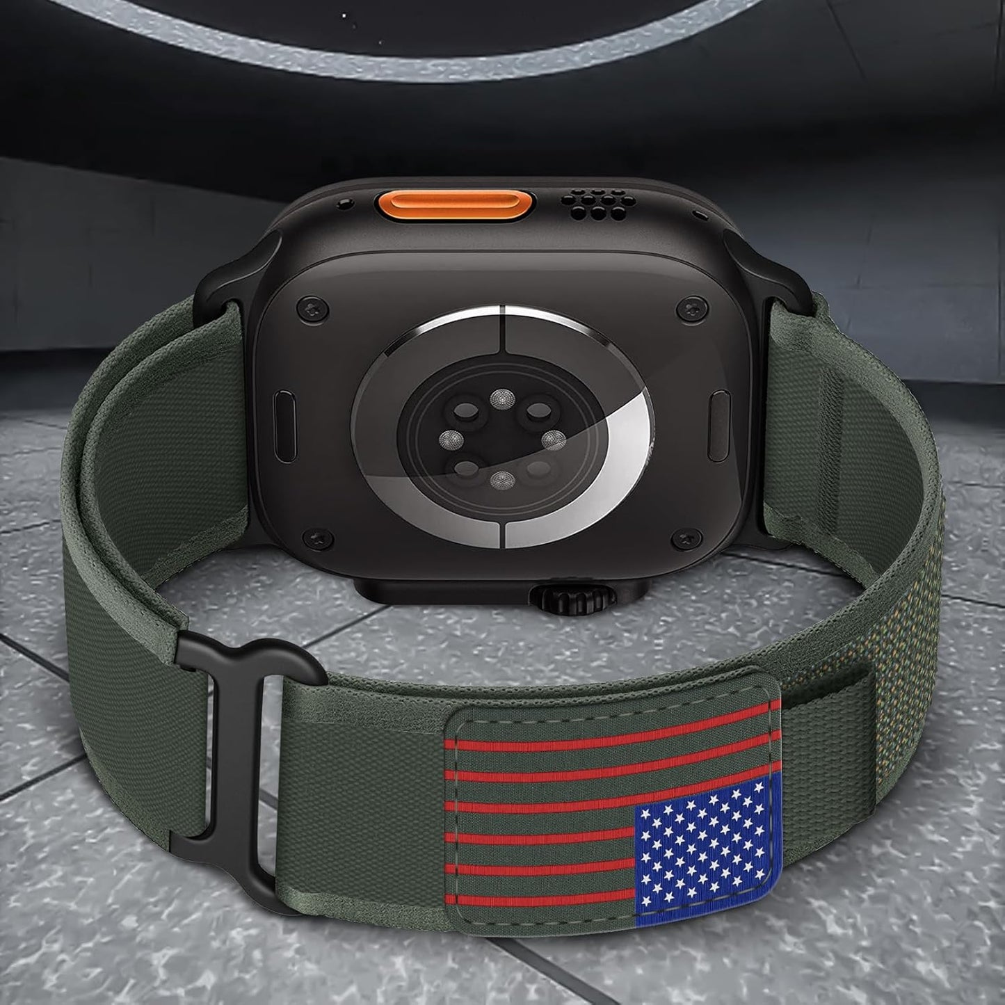 Trail Loop Nylon Band - Compatible with Apple Watch Ultra 2 Band 49Mm 46Mm 45Mm 44Mm 42Mm 41Mm 40Mm 38Mm Men Women,Rugged Braided Elastic Weave Sport Strap for Iwatch Ultra Series 10/9/8/7/6/SE/5/4/3