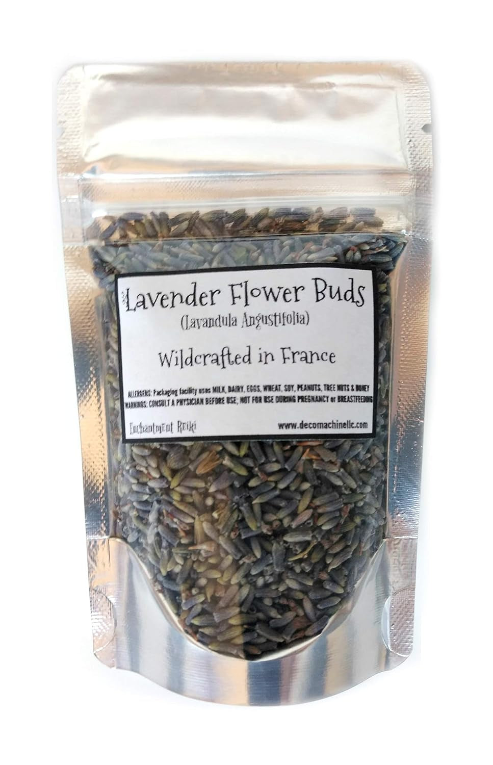 Reiki Charged Lavender Flower Buds Lavandula Angustifolia Wildcrafted in France Loose Leaf Dried Flower 0.4 Oz Bag Small Sample Tea TLBH