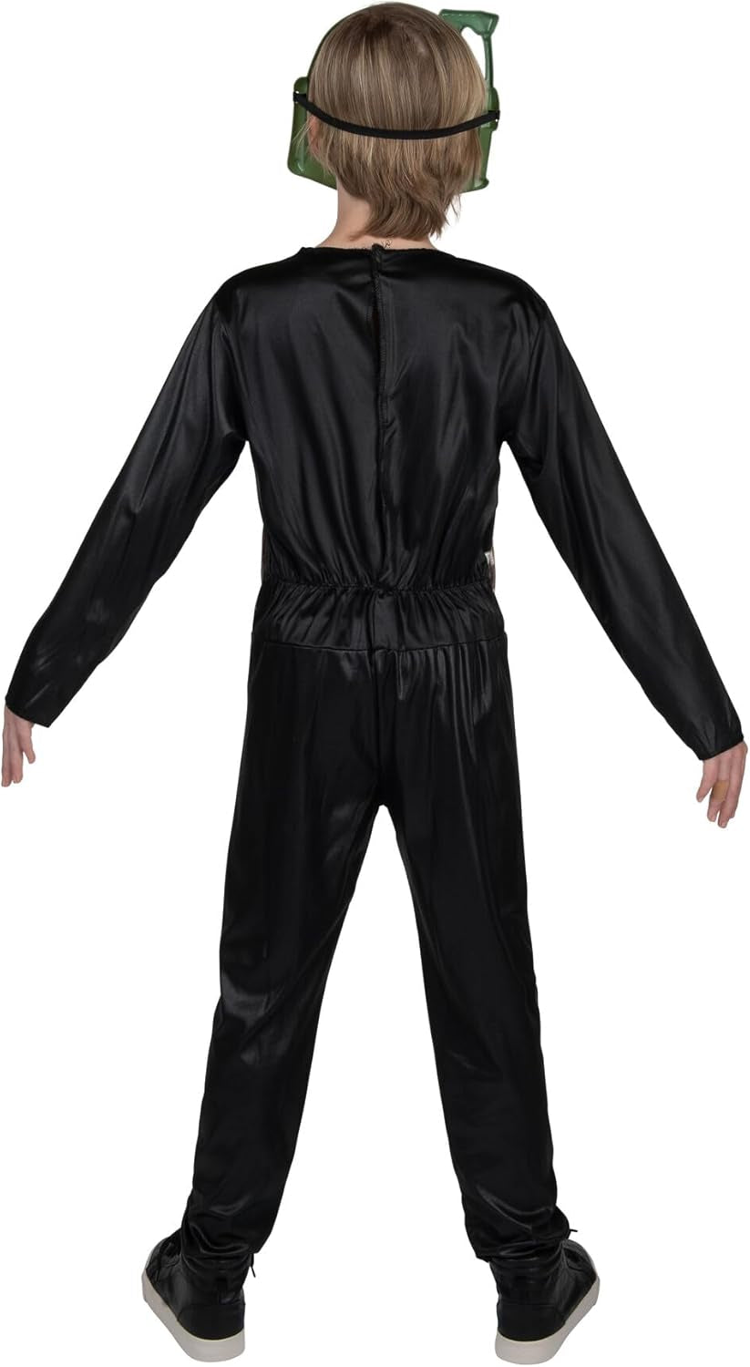 STAR WARS Boba Fett Official Youth Halloween Costume - Printed Jumpsuit with Plastic Mask
