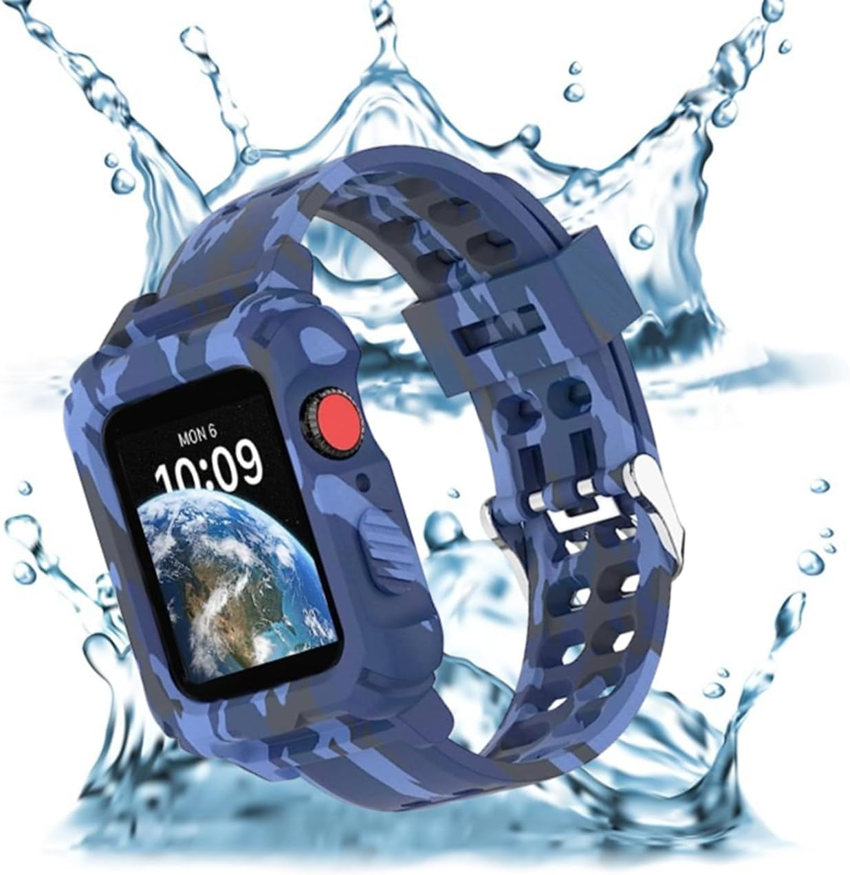 Compatible for Apple Watch Band 45Mm 44Mm 42Mm 49Mm 41Mm 40Mm 38Mm with Bumper Case, Transparent Crystal Clear Sport Case and Band for Iwatch Series Se,Series 8/7/6/5/4/3/2 Women Men