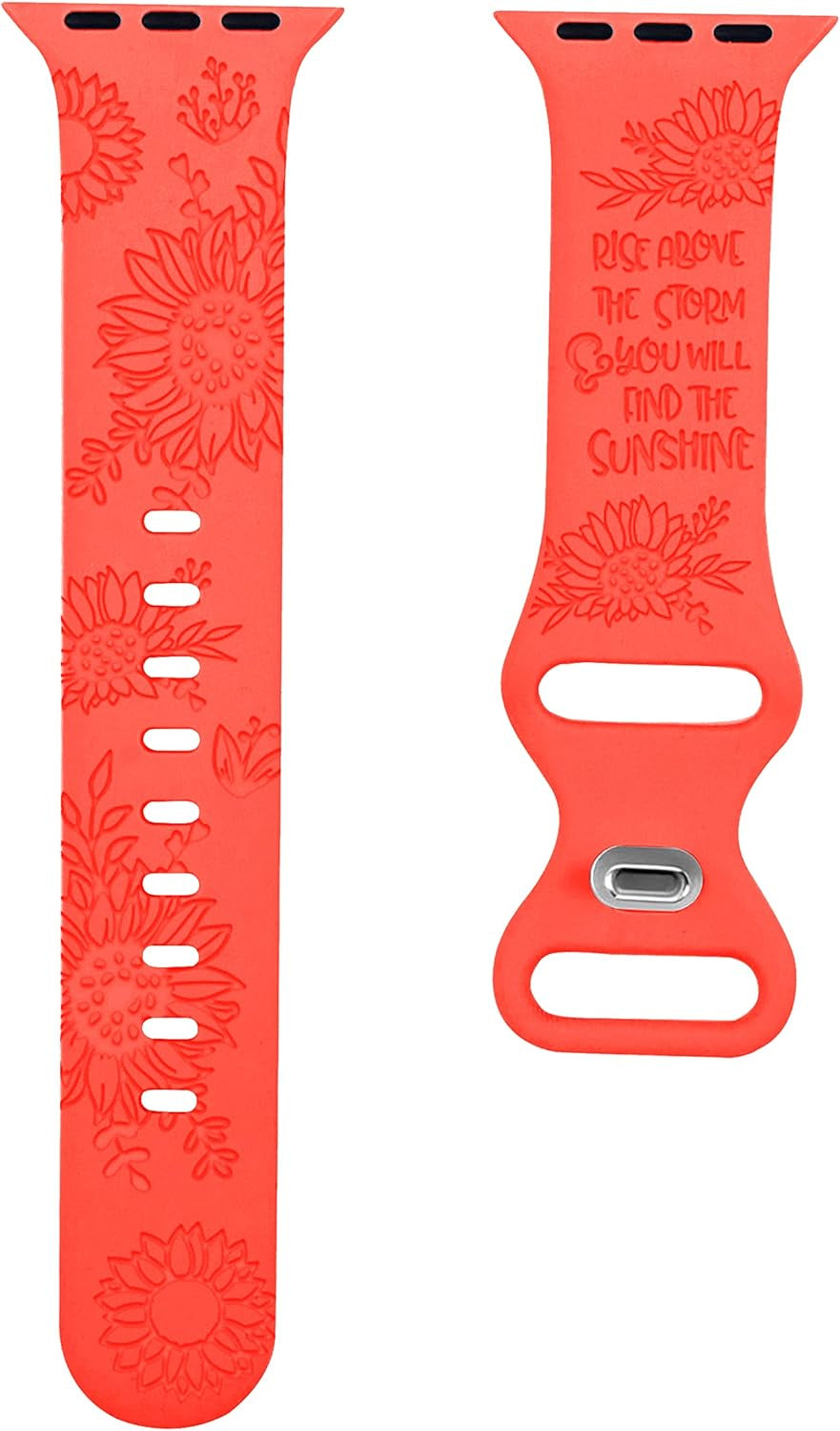 Compatible with Watch Bands 38Mm 40Mm 41Mm 42Mm 44Mm 45Mm,Unique Flower Engraved Watch Band for Watch Series 7 6 5 4 3 2 1 SE Women Men