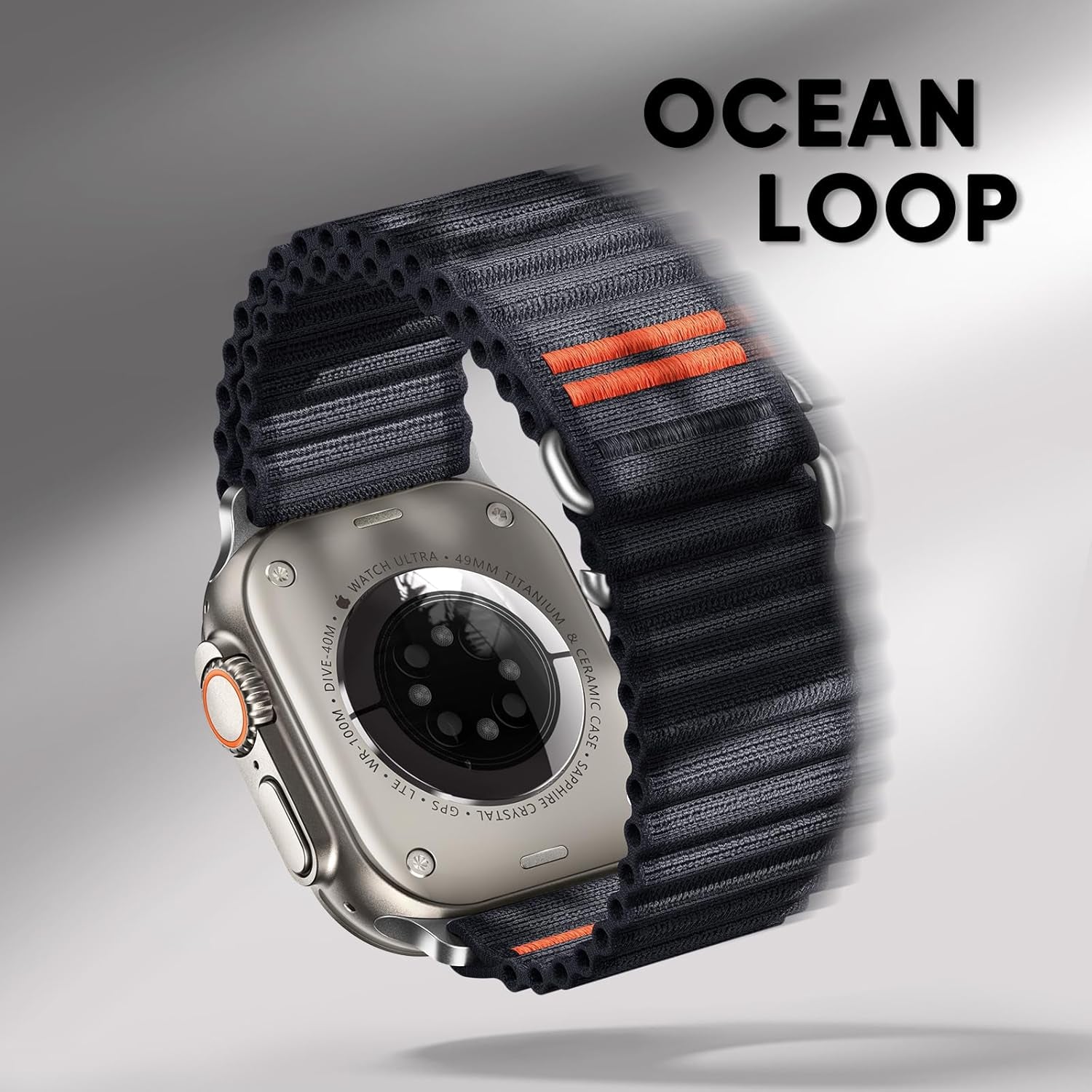 Sport Bands Compatible for Apple Watch Ultra Band 49Mm 46Mm 45Mm 44Mm 42Mm Men Women, Stretchy Nylon Loop Adjustable Strap with S-Hook for Iwatch Ultra SE Series 10 9 8 7 6 5 4 3