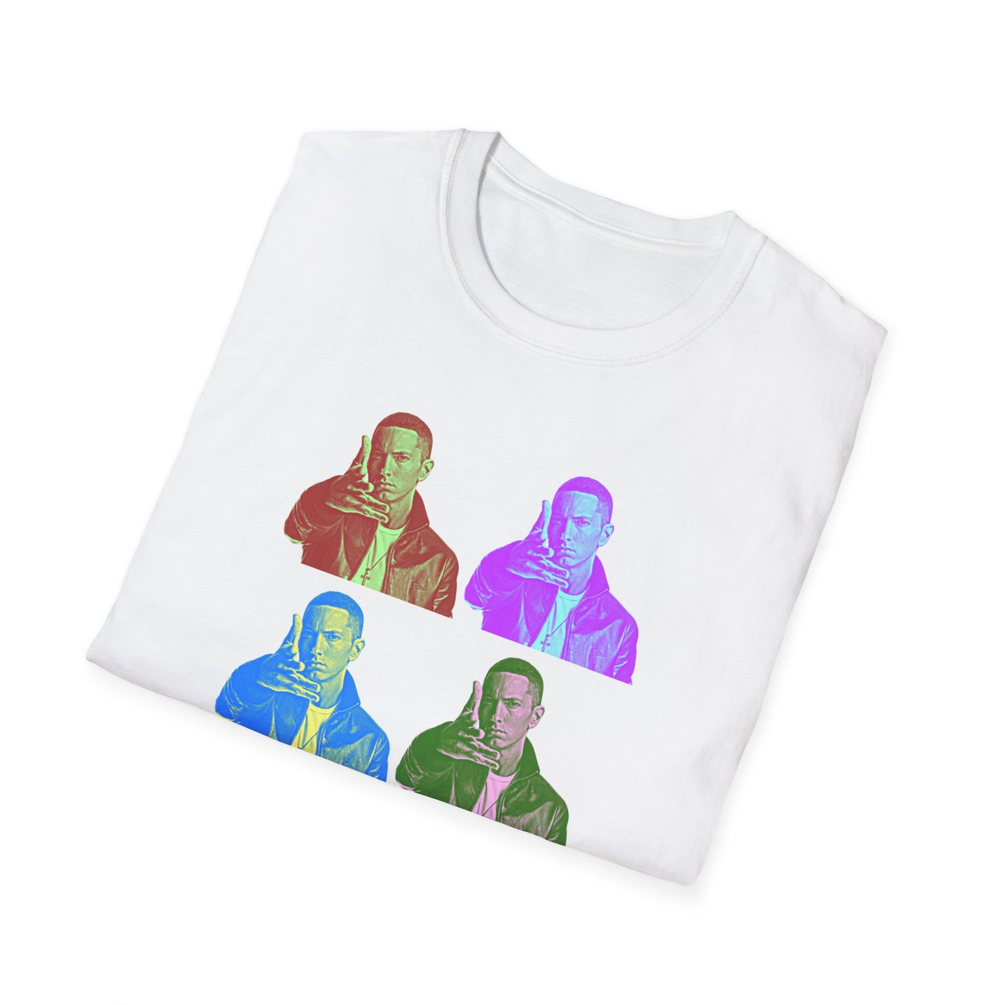 Eminem Andy Warhol Style Pop Art Unisex Softstyle T-Shirt