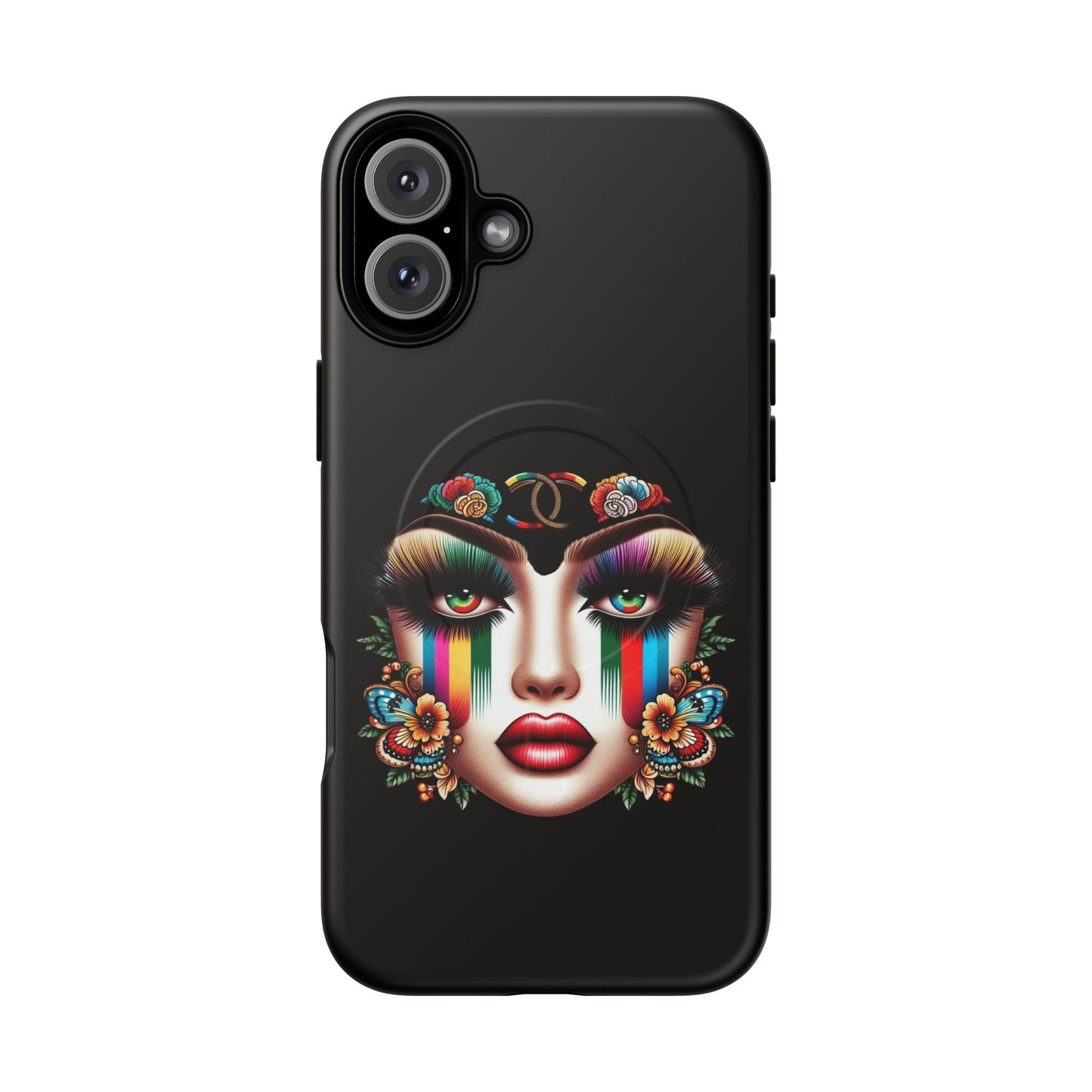 Gucci Inspired Artistic Tough Magnetic Phone Case - Vibrant Lady Design