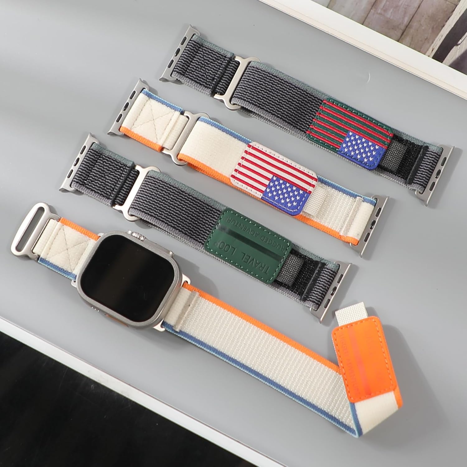 Trail Loop for Apple Watch Ultra/2 Band 49Mm 45Mm 44Mm 42Mm 41Mm 40Mm 38Mm Iwatch Bands for Men Women,Rugged Nylon Strap Wristbands for Apple Watch Series 9 8 7 6 5 4 3 2 Se,Ultra2 49 45 44 Mm