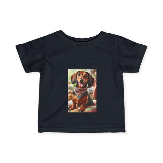 Dachshund design Infant Fine Jersey Tee