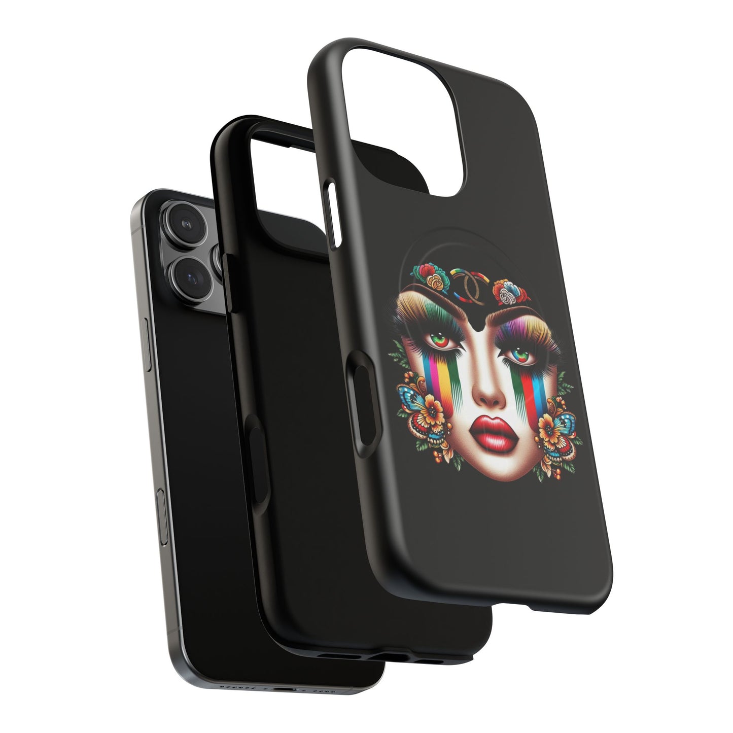 Gucci Inspired Artistic Tough Magnetic Phone Case - Vibrant Lady Design