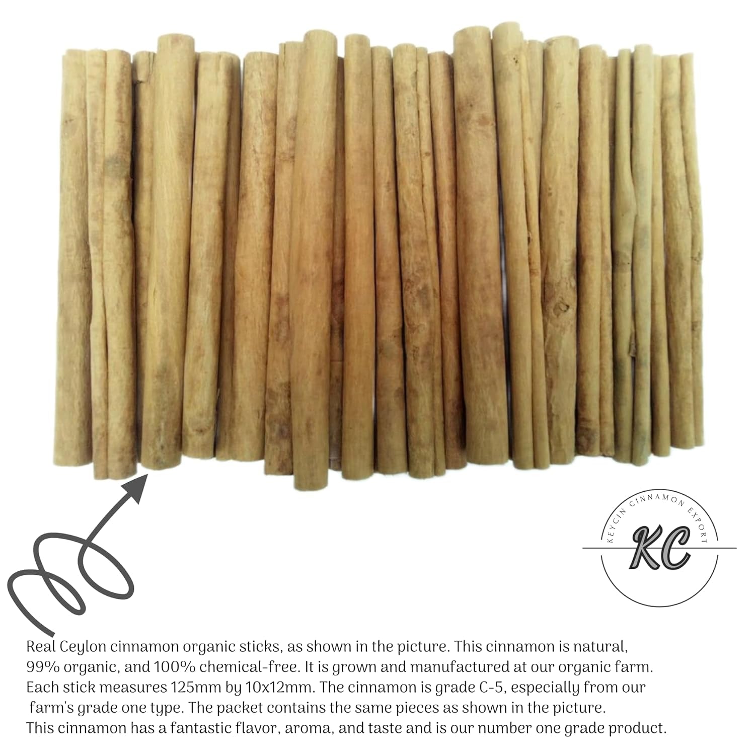 8-Ounce Premium Quality Organic Ceylon Cinnamon Sticks, 5-Inch Cinnamon Spice from Sri Lanka, True Cinnamon - Cinnamomum Verum. TLBH