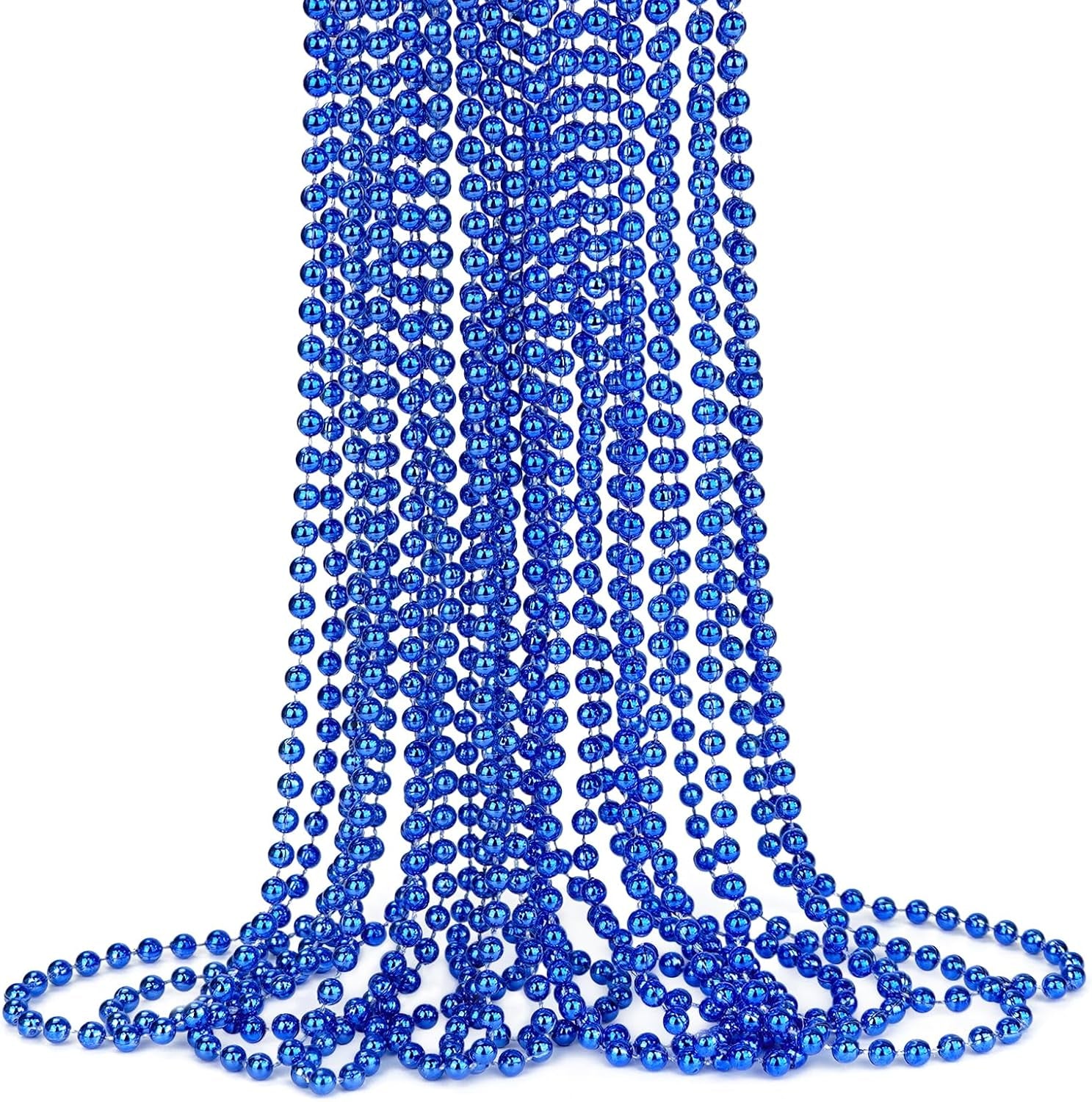 15 PCS St. Patricks Day Necklaces, Green Mardi Gras Christmas Bead Necklaces, 33" 7 Mm St. Patricks Day Green Beads St. Patricks Day Accessories for Mardi Gras, St. Patricks Day Party Favors