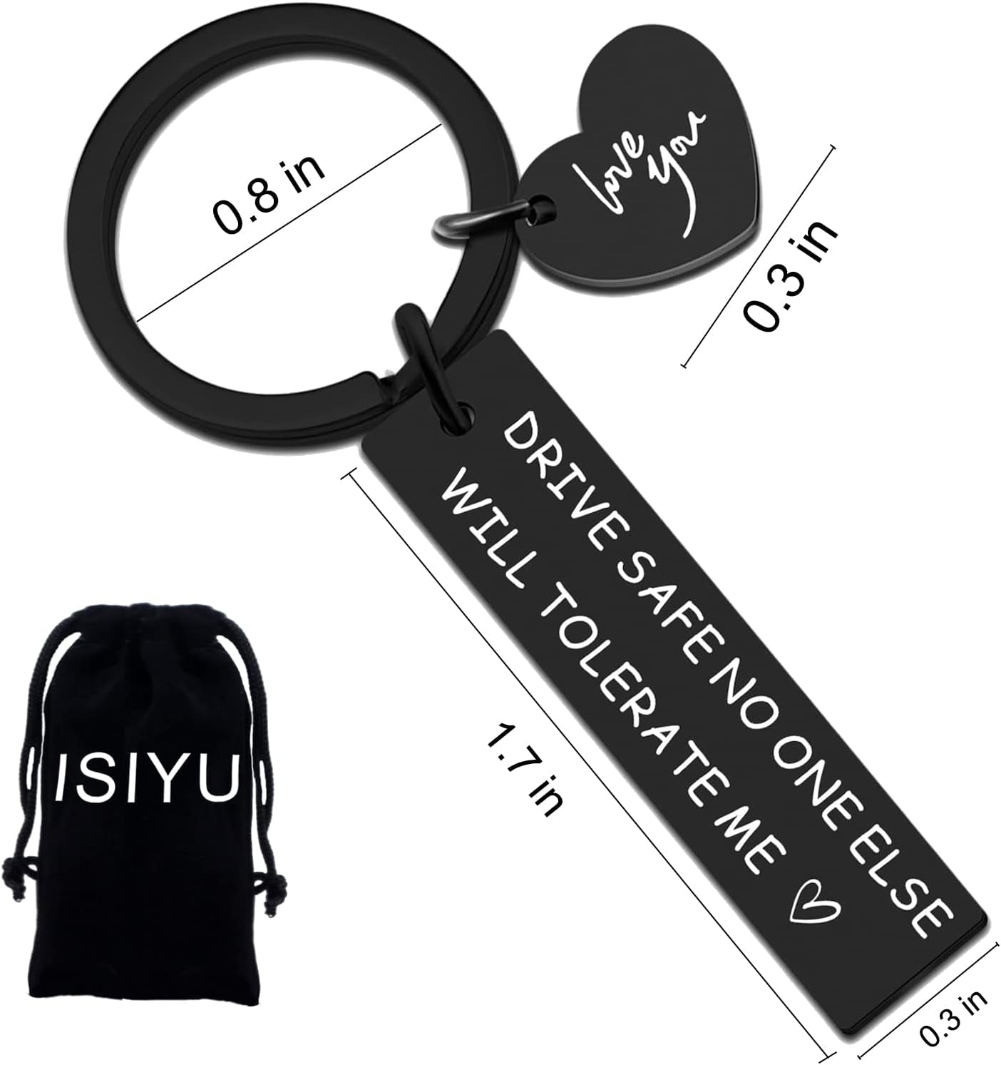 Drive Safe Keychains for Boyfriend Husband Gifts Birthday or Anniversary Presents for Husband Wife Girlfriend Family