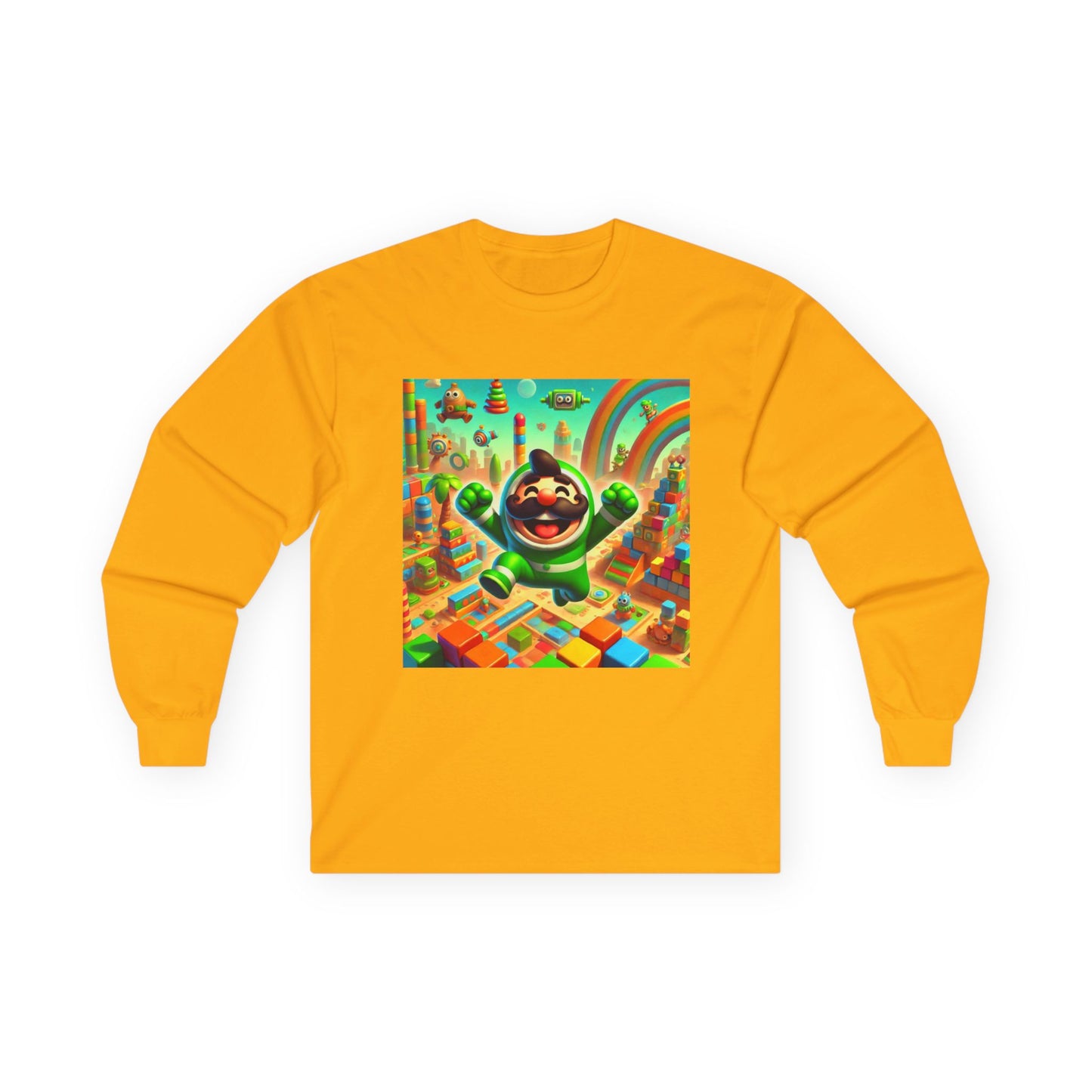Luigi video game character Unisex Ultra Cotton Long Sleeve Tee Unisex Ultra Cotton Long Sleeve Tee