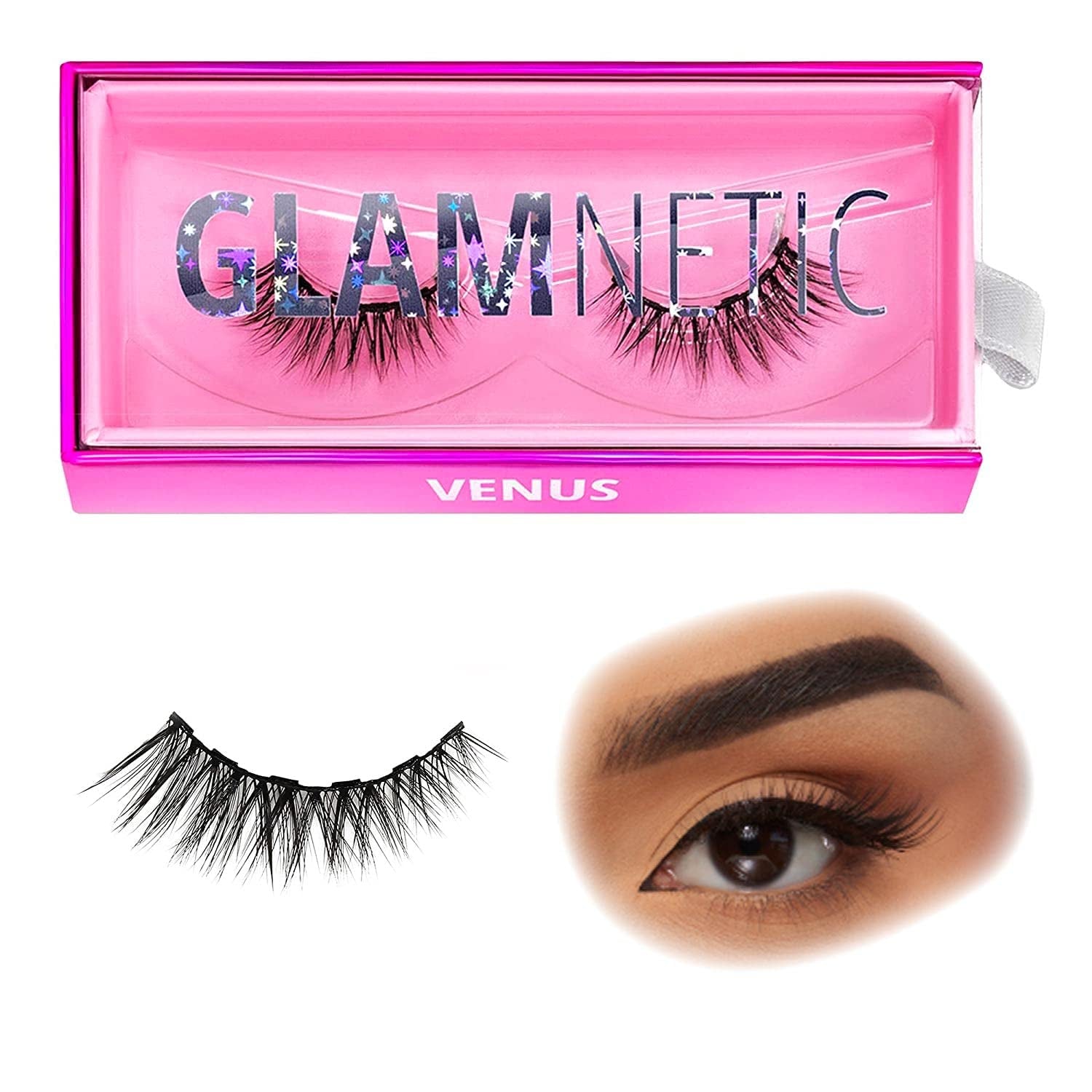 Magnetic Eyelashes - Virgo | Short Magnetic Lashes, 60 Wears Reusable Faux Mink Lashes Natural Look - 1 Pair