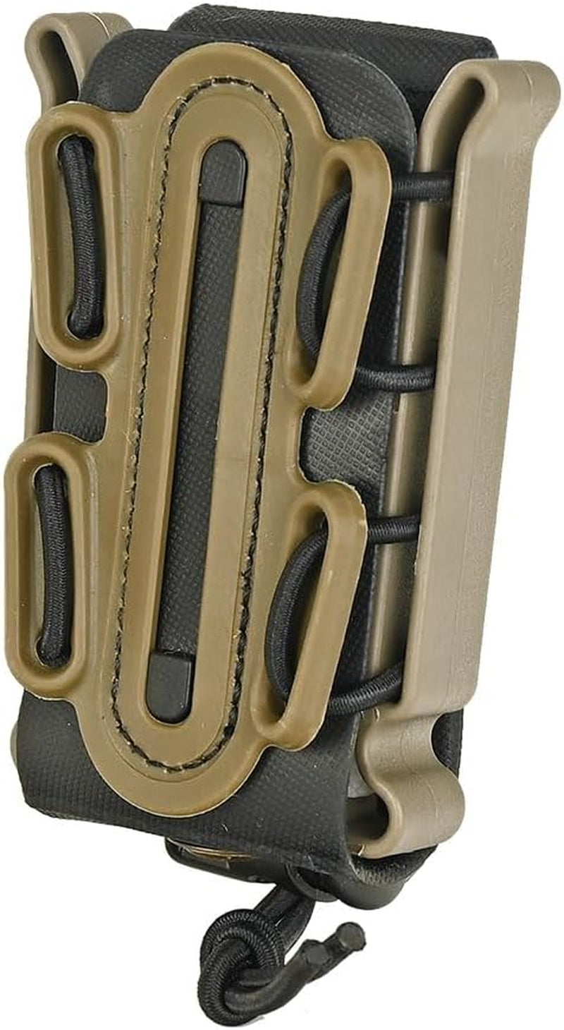 Pistol Mag Pouch 9Mm Softshell Magazine Holder Elastic Cord Retention Tactical Vest Mag Carrier Molle Clip Magazine Pouch
