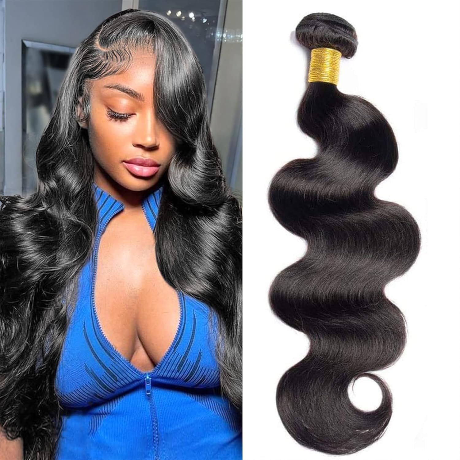 Human Hair Bundles 20 Inch Body Wave Bundles Human Hair 12A Brazilian Human Hair Bundles 100% Unprocessed Virgin Hair Weft Weave Bundles Human Hair Extension Upgrade 1 Bundles