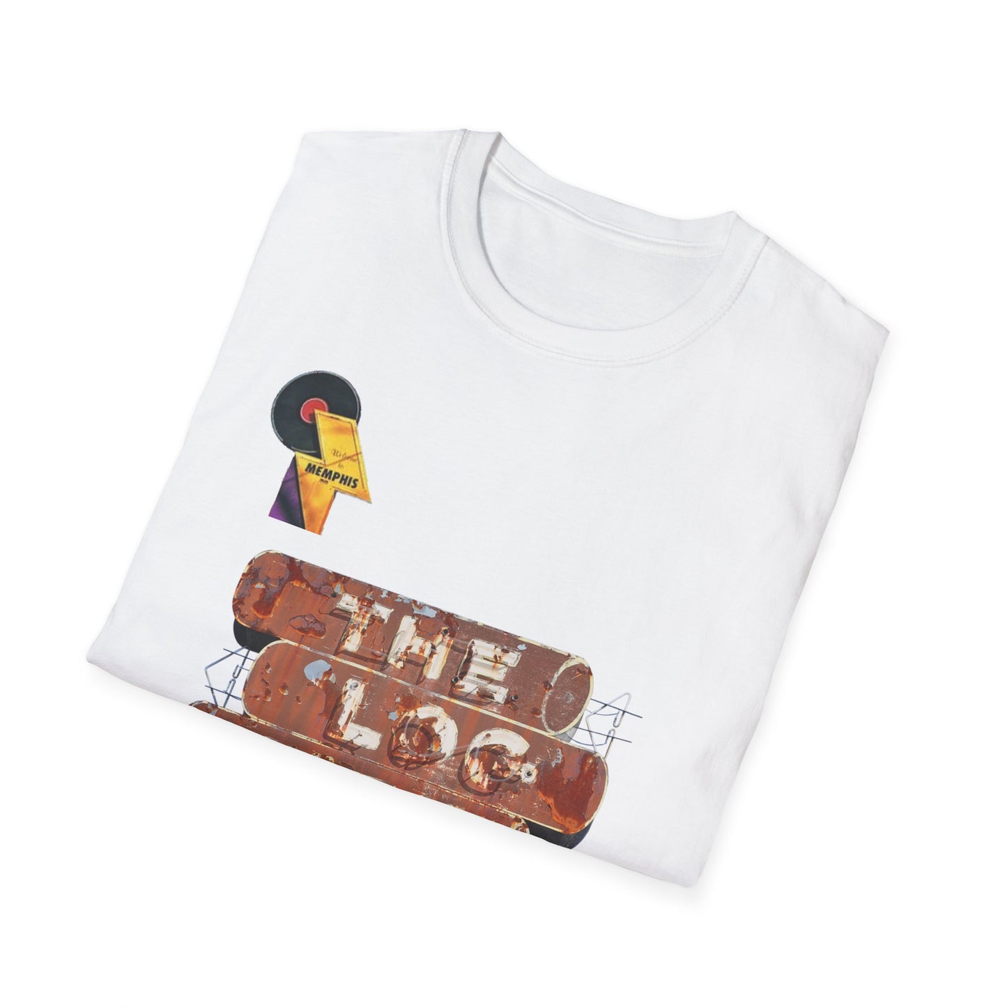 retro vintage Log Cabin Restaurant [gone] Memphis, TN Unisex Softstyle T-Shirt