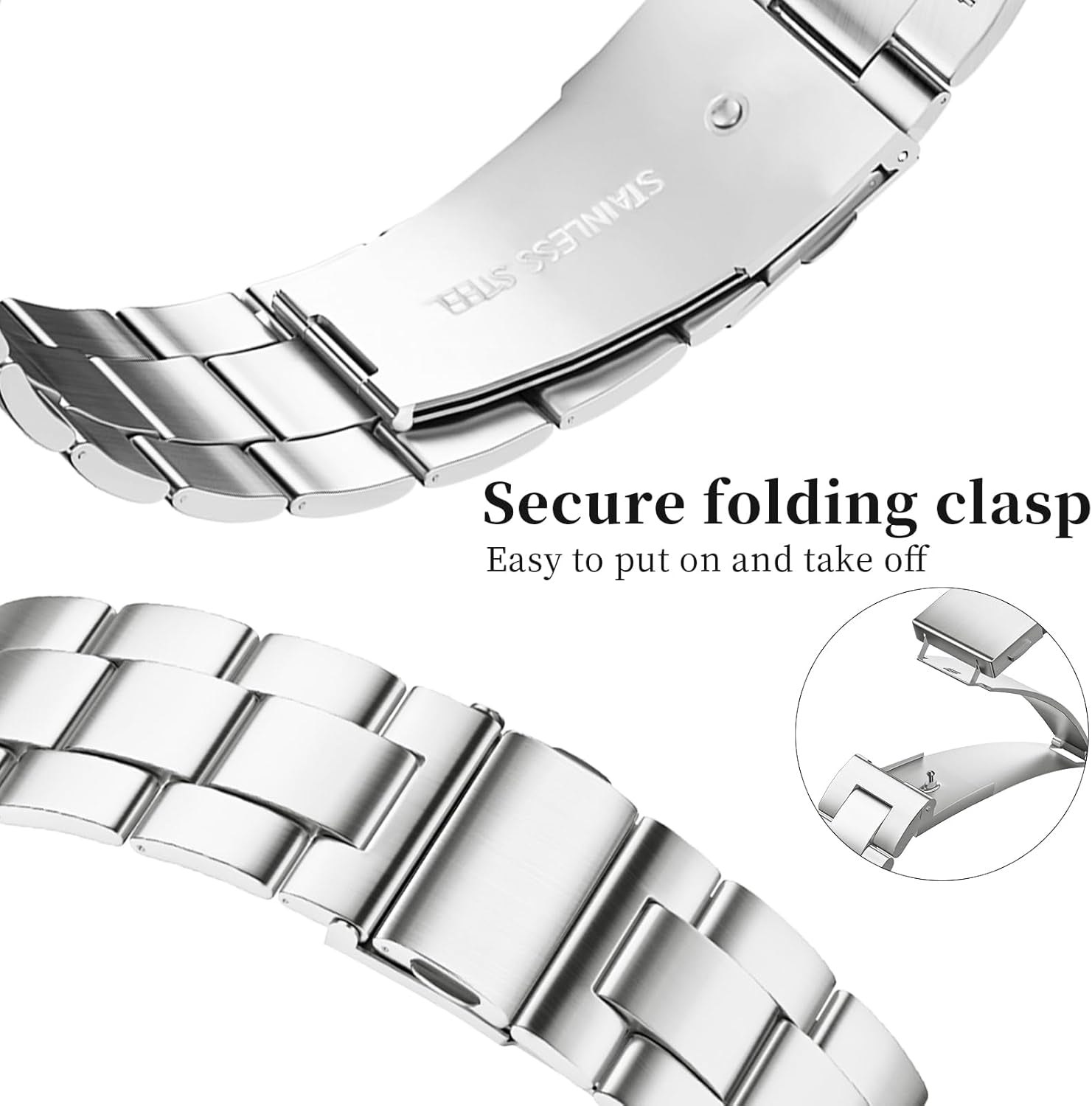 Thin Metal Bands Compatible with Apple Watch Band 38Mm 40Mm 41Mm 42Mm 44Mm 45Mm 46Mm 49Mm, Slim Stainless Steel Wristband Strap for Iwatch Ultra SE Series 10 9 8 7 6 5 4 3 2 1-Silver+Gold