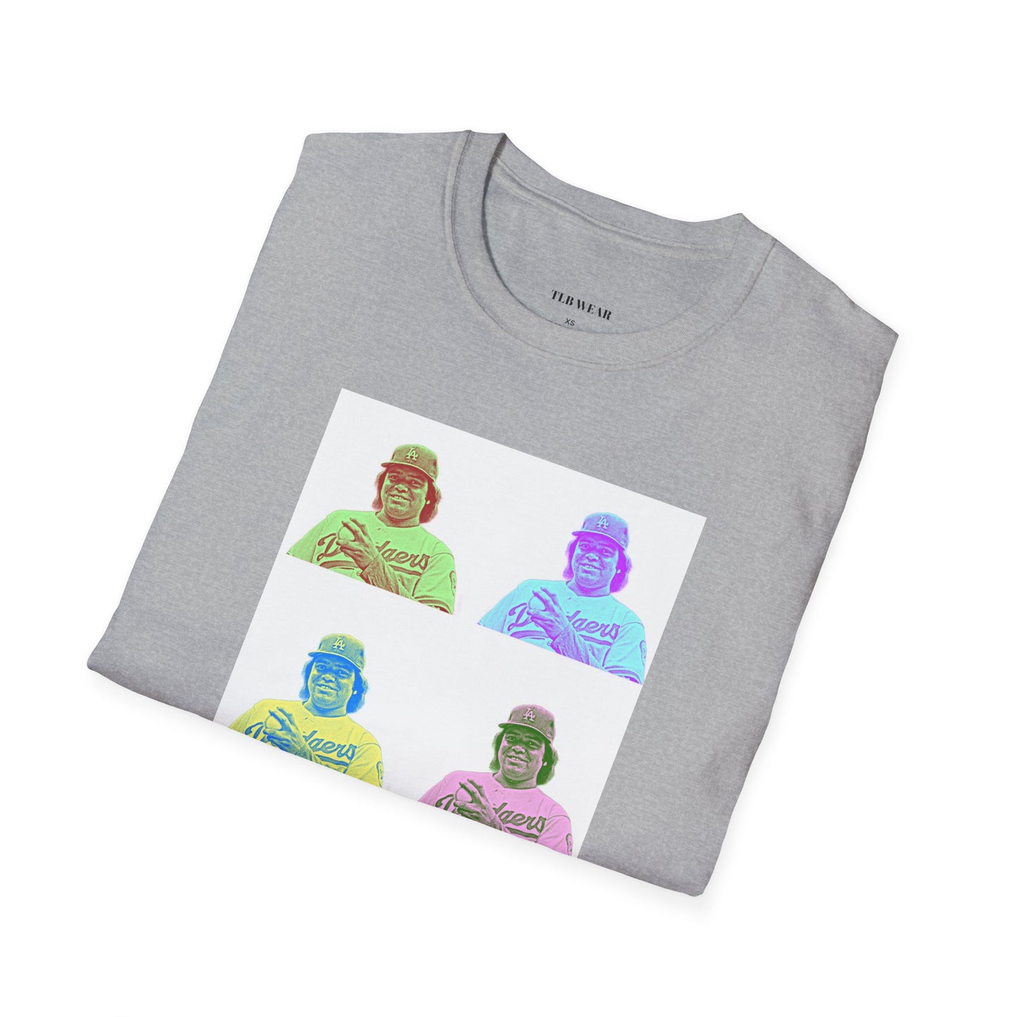 Fernando Valenzuela Dodgers Andy Warhol Style Pop Art Unisex Softstyle T-Shirt