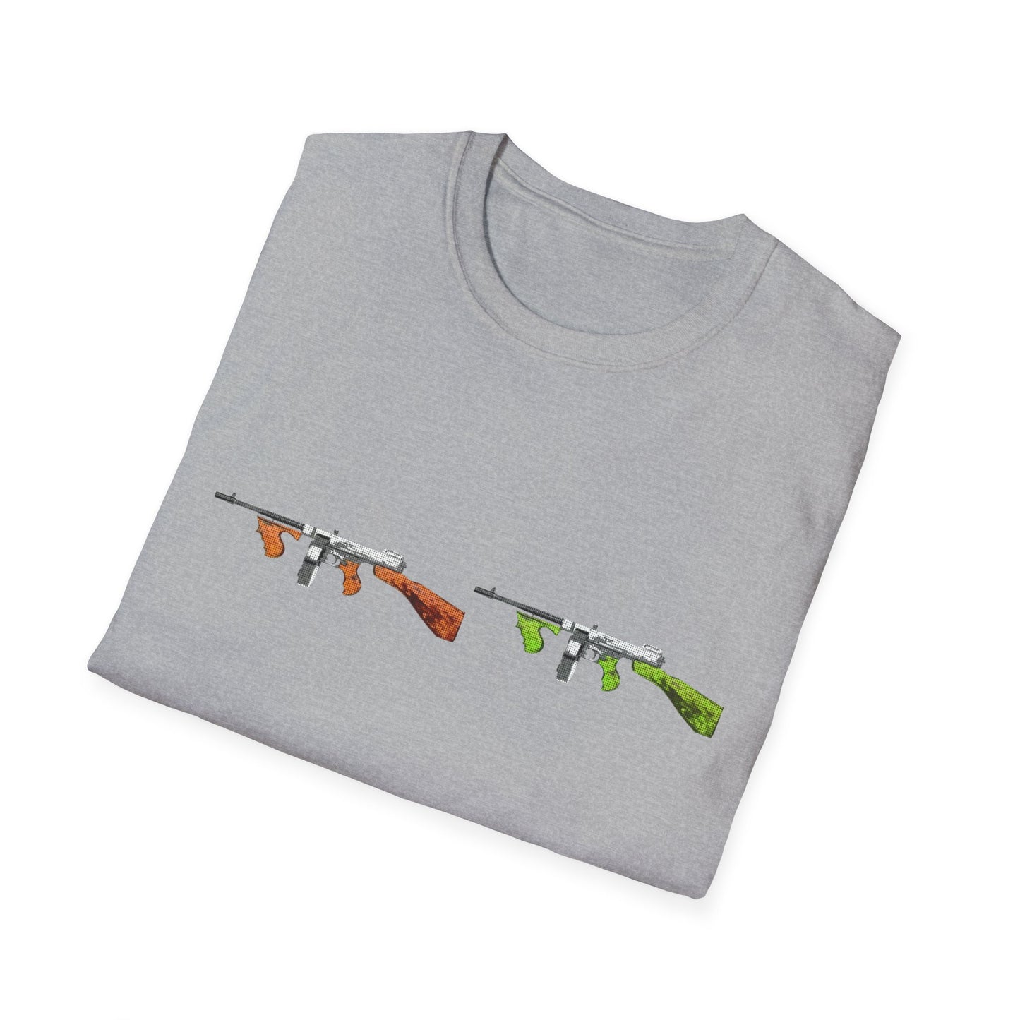 Thompson submachine gun TOMMY GUN M1928  POP ART Unisex Softstyle T-Shirt