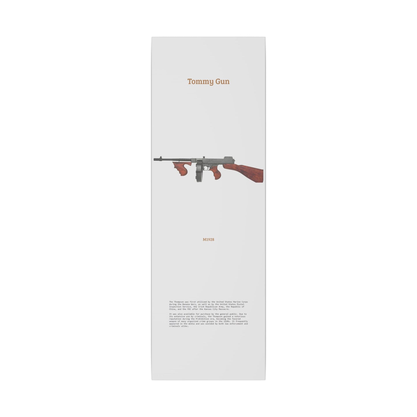 Thompson submachine gun TOMMY GUN M1928 Matte Canvas, Stretched, 0.75" (Multi-Size)