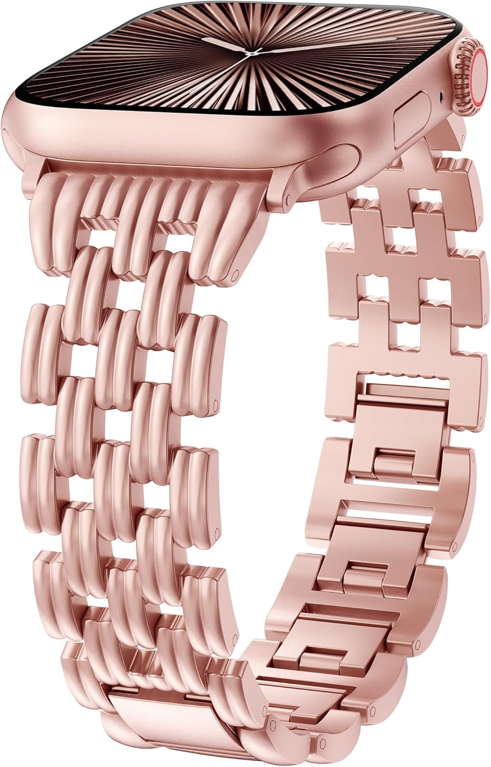 Compatible with Apple Watch Band 42/41/40/38/44/45/46/49Mm Women, Dressy Basketweave Metal Pretty Strap Designer Gold Silver Link Bracelet Wristband for Iwatch Series 10 9 8 7 6 5 4 3 Ultra SE