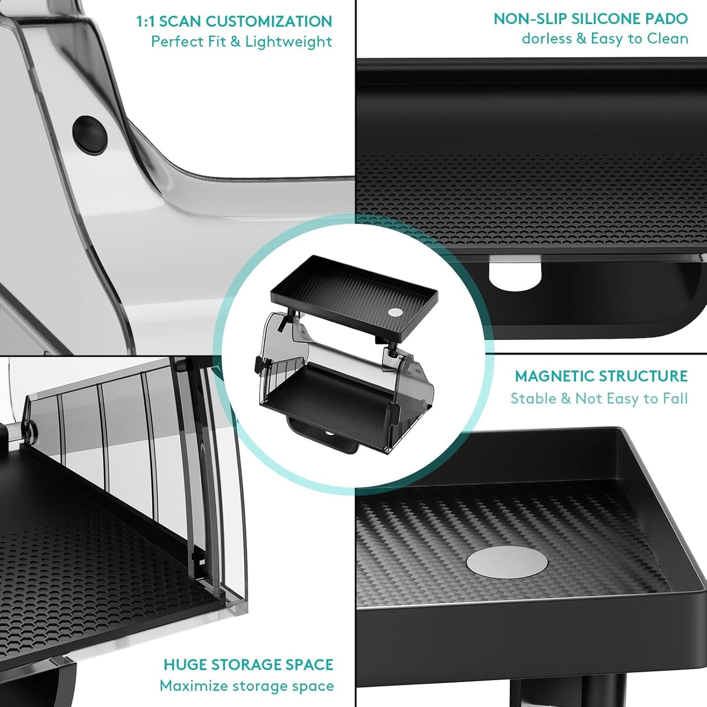 Open and Close Tesla under Screen Storage - Magnetic Storage Box for Tesla Model 3 2023-2021 Model Y Accessories 2024-2020 [Not Fit 2024 Model 3 Highland]