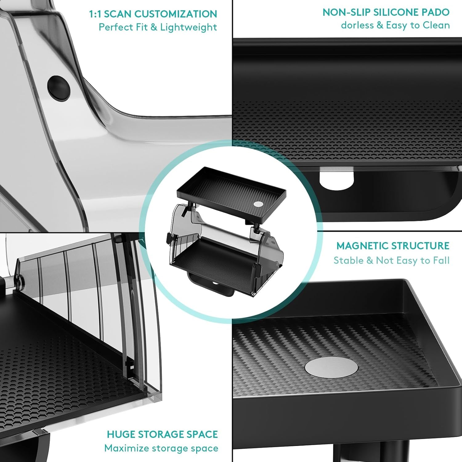 Open and Close Tesla under Screen Storage - Magnetic Storage Box for Tesla Model 3 2023-2021 Model Y Accessories 2024-2020 [Not Fit 2024 Model 3 Highland]