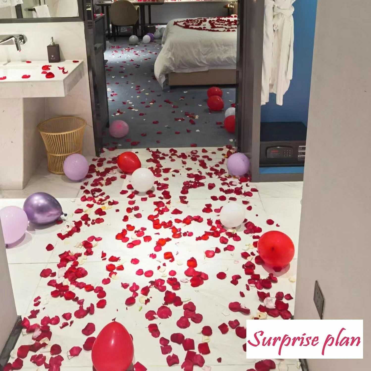 2200 PCS Dark-Red Silk Rose Petals for Valentine'S Day,Romantic Night,Wedding,Proposal Anniversary Flower Decorations