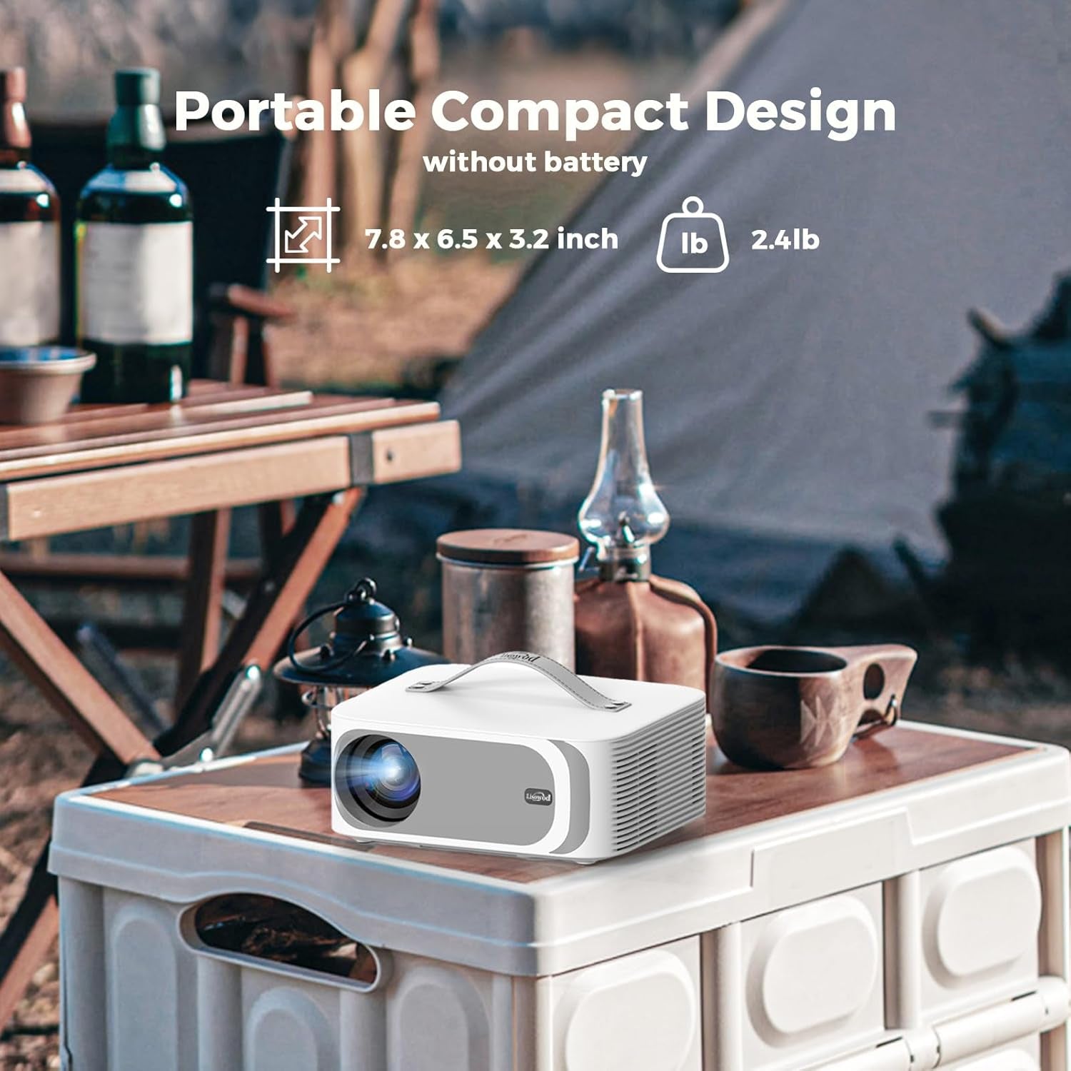 [AI Movin System Netflix-Licensed&Dolby] Smart-Projector-4K with Wifi 6 and Bluetooth,1000 ANSI Native 1080P,  Electric Focus Keystone Portable Proyector with Netflix/Youtube/Prime Video