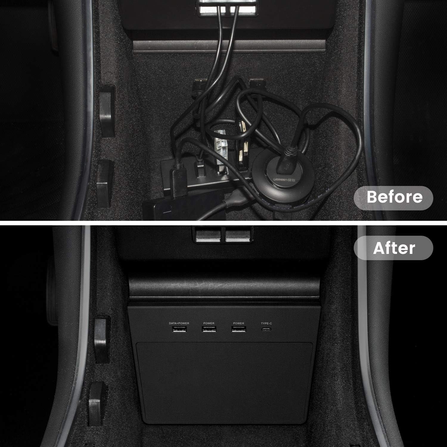 USB Hub 5 in 1 Ports for Tesla Model 3 before June 2020(Not Fit for Model Y),Dashcam & Sentry Mode Viewer USB Hub Dongle USB (Not Fit for Tesla Model 3 Produced after June 2020)