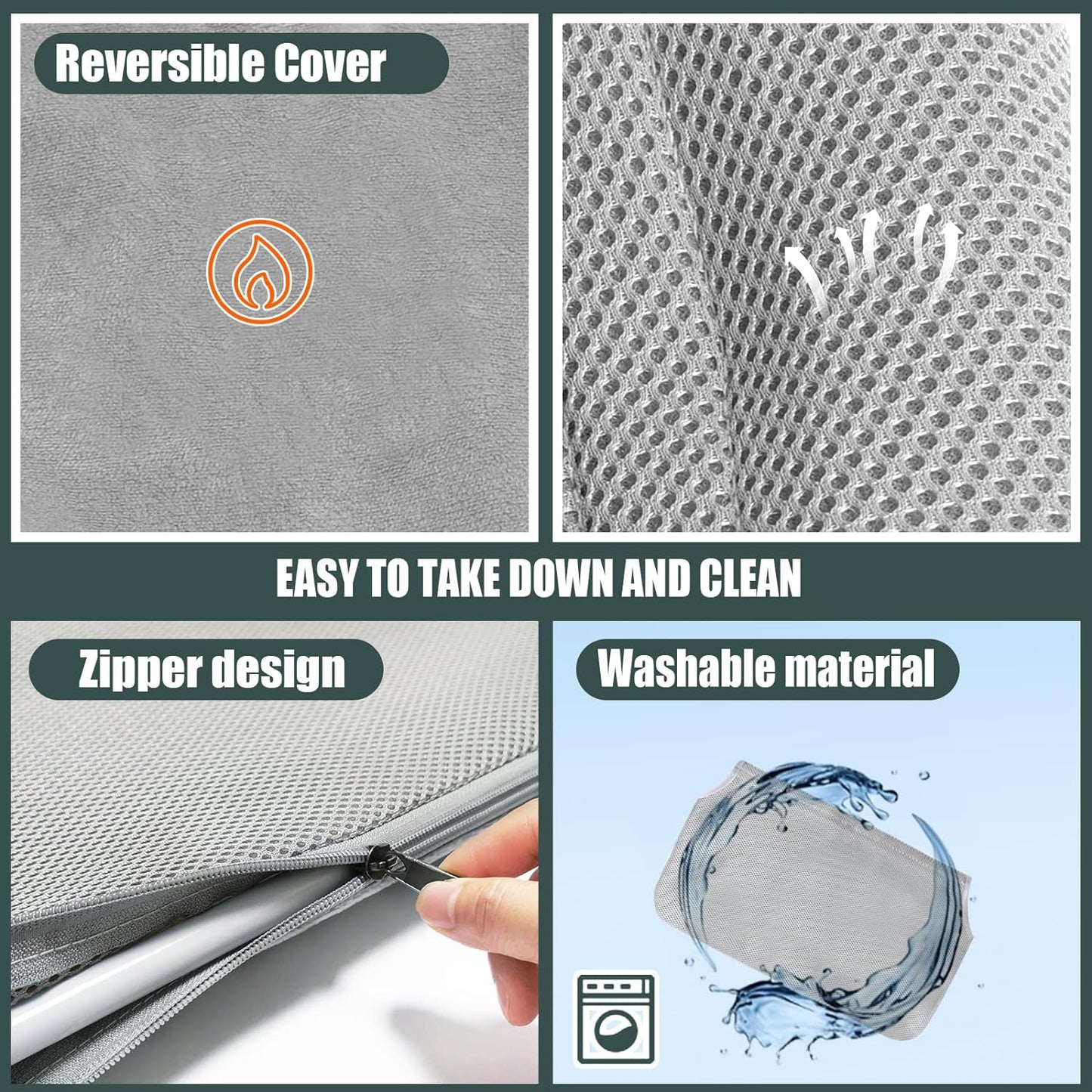 Cat Window Hammock Perch Cordless Perches Window Sill Seat Bed Foldable Stable Lounger Upgraded Suction Cup Easy Assembly Indoor Cats Kitty Shelf Hold up to 55Lbs (Grey, M)