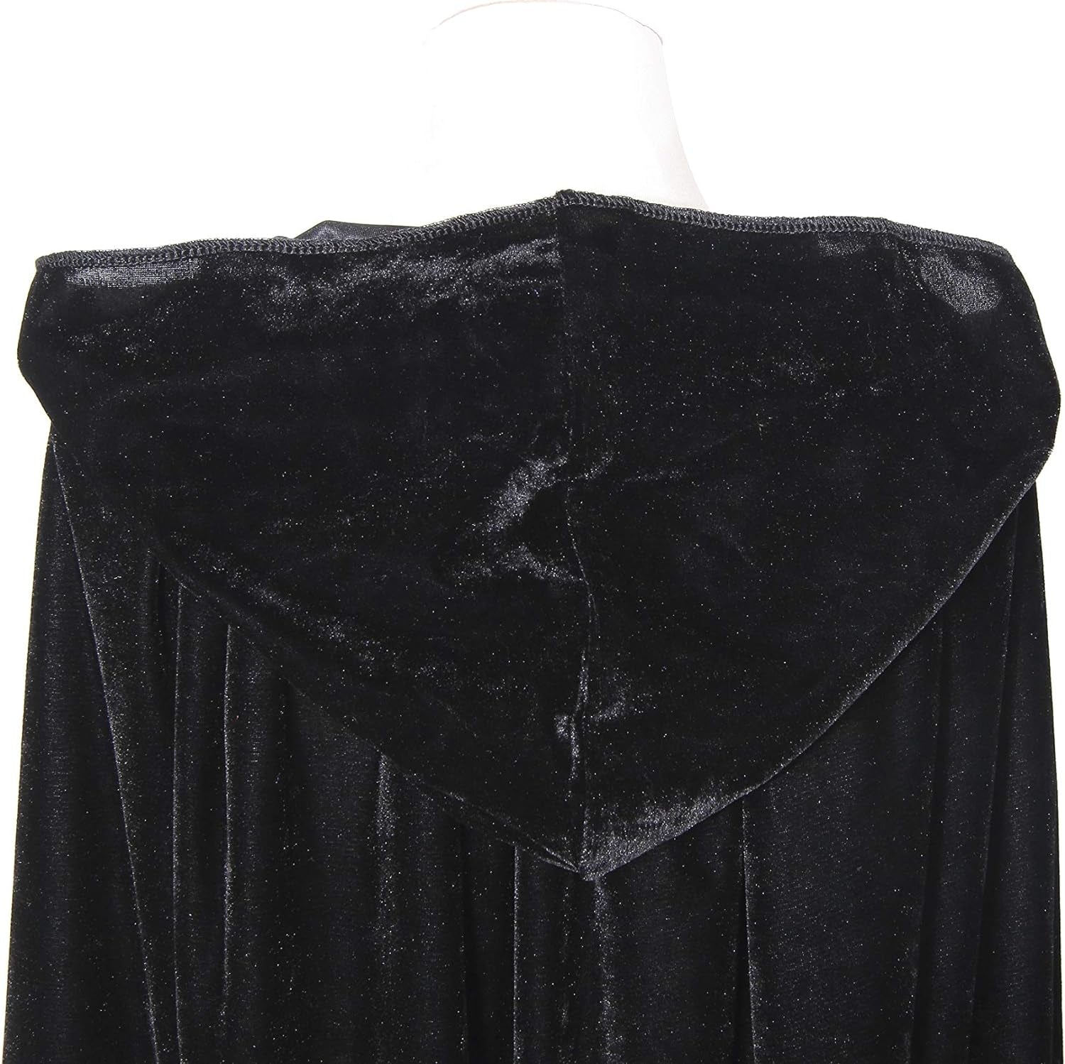 Long Hooded Cloak Velvet Cape Witch Costume Halloween Costumes for Women Men