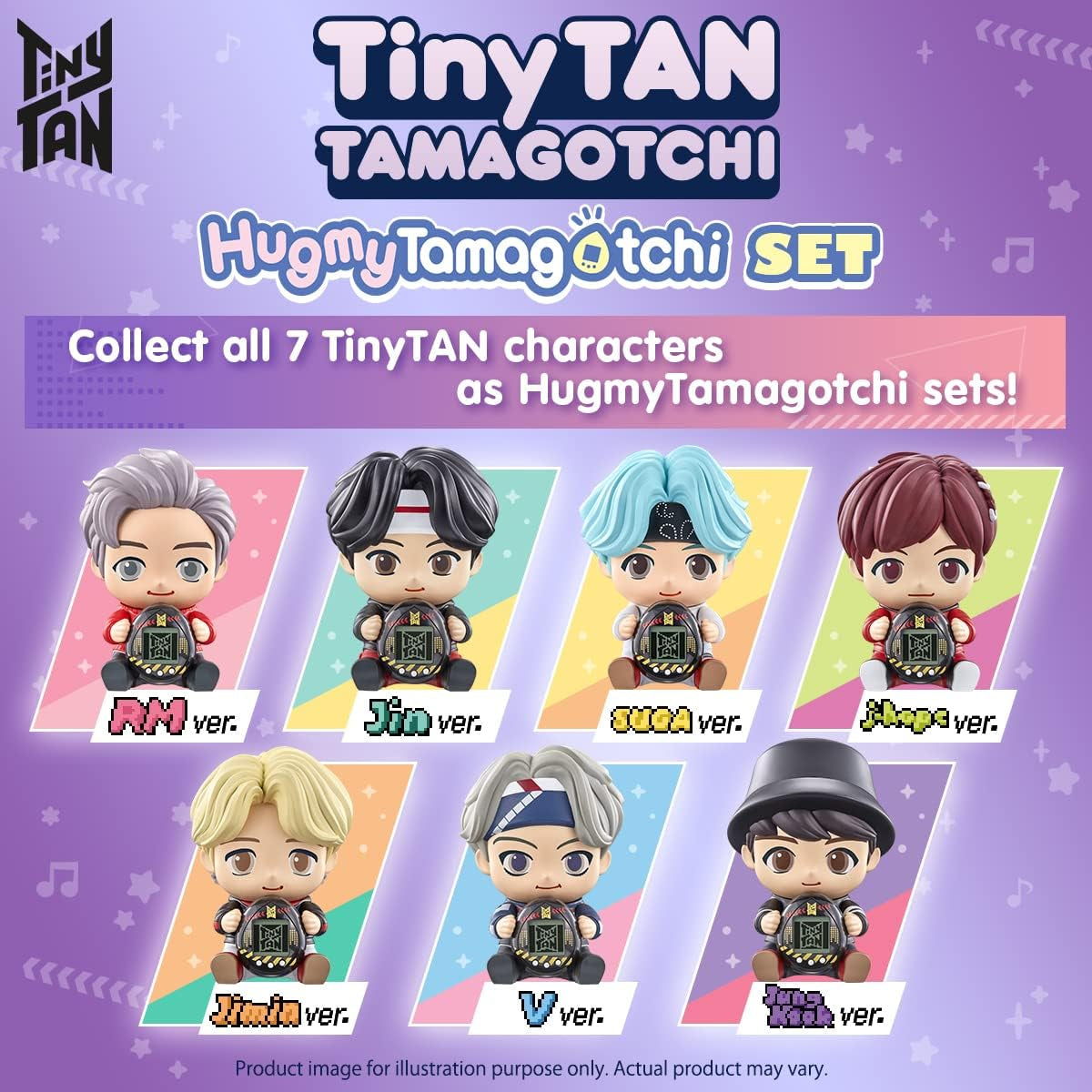 Nano X Tinytan - Jungkook Ver., Hugmy  Vinyl Figure and  Nano​ Electronic Pet ZOUSA