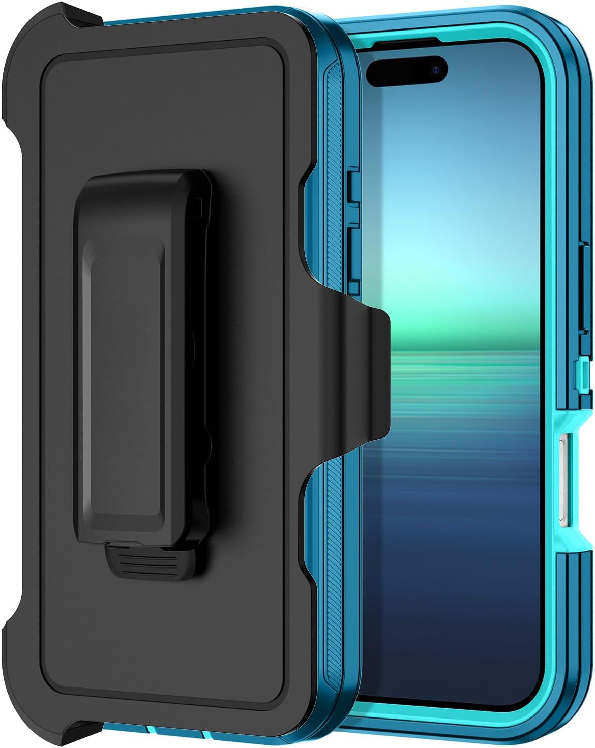 For Iphone 16E Case [Compatible with Magsafe] Shockproof 3-Layer Full Body Protection [Without Screen Protector] Rugged Heavy Duty Cover Case for Apple Iphone 16E 6.1",Turquoise