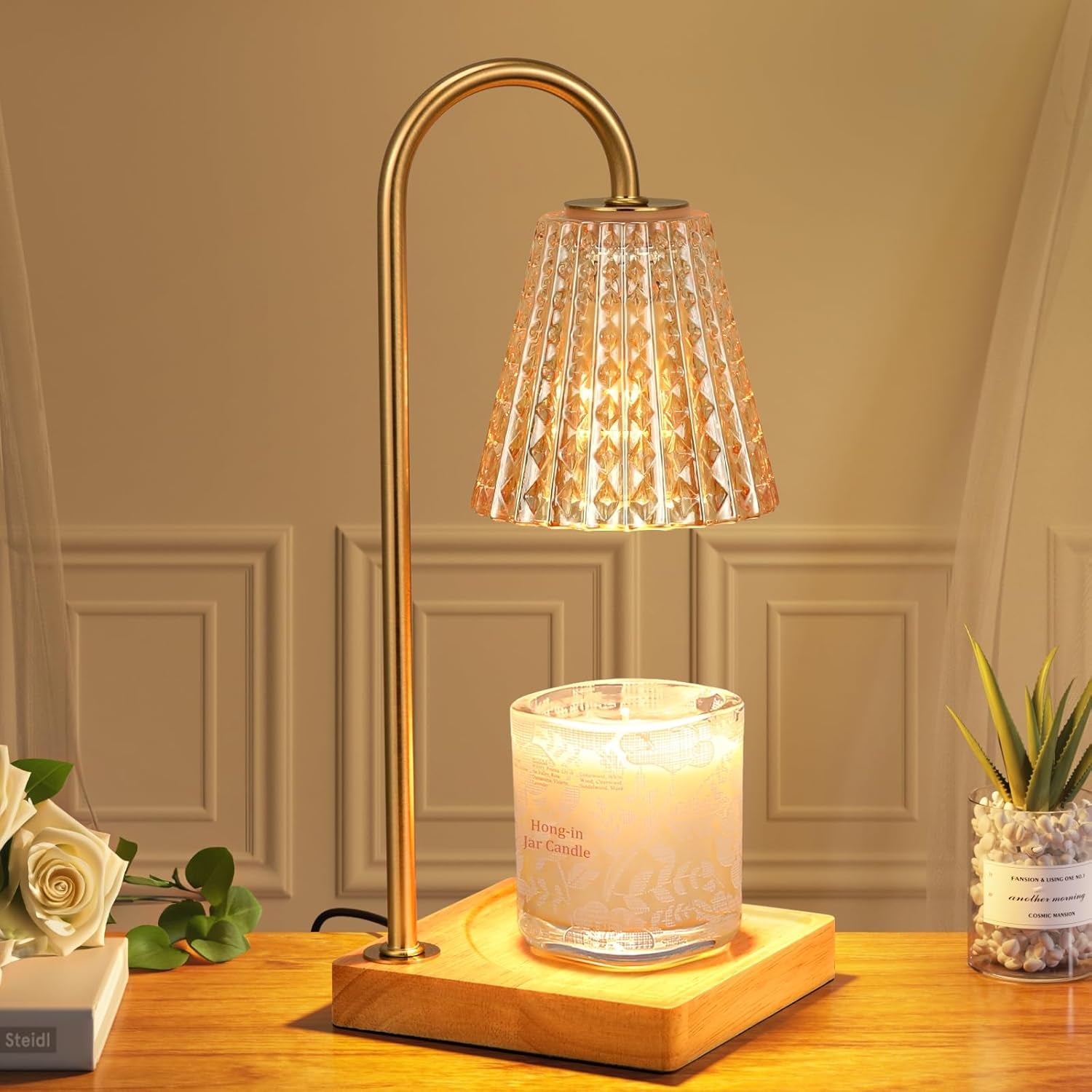 Candle Warmer Lamp with Timer-Dimmable Candle Warmer,Birthday Gifts for Women,House Warming Gifts New Home Bedroom Decor,Wax Warmer for Scented Wax Jar Candles