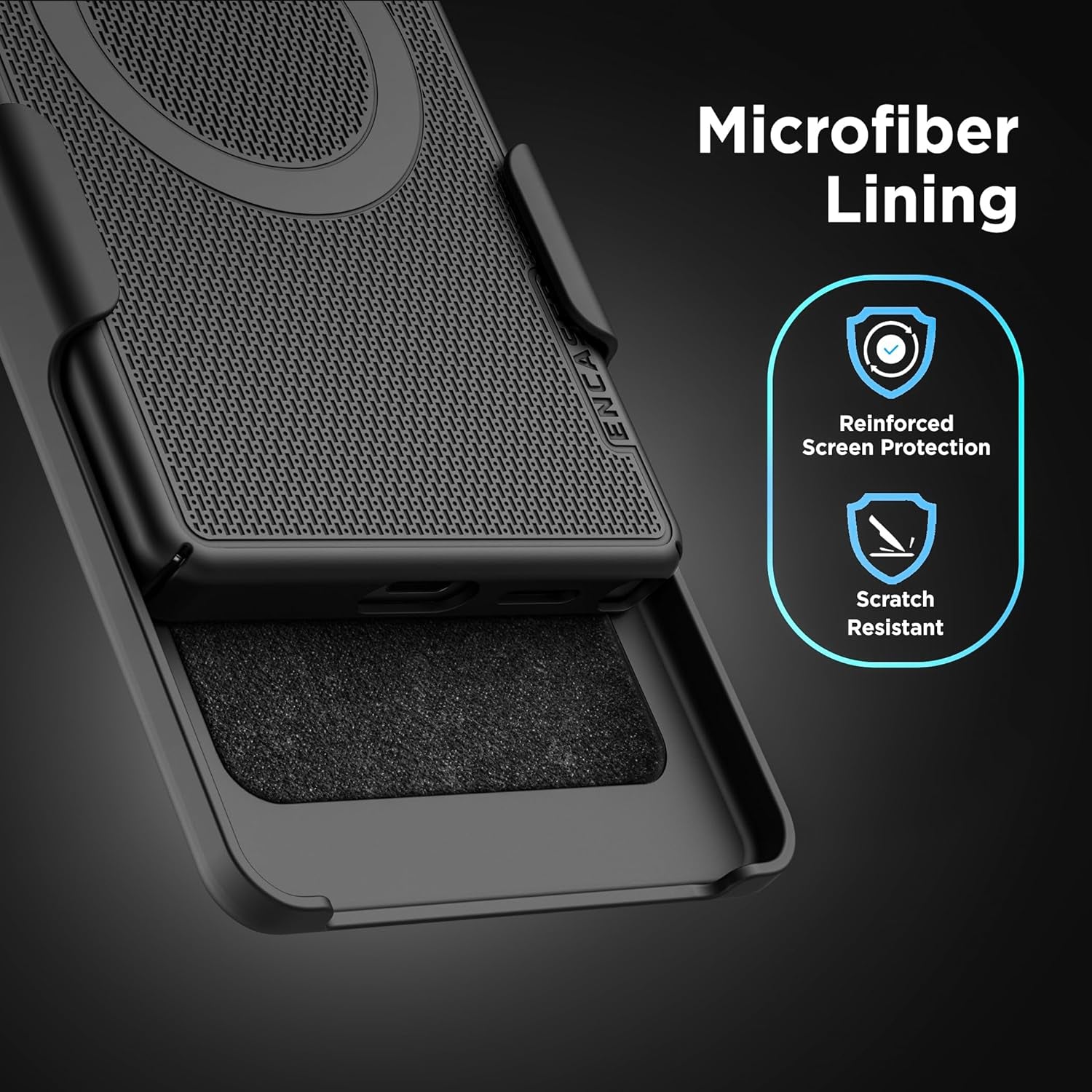 Belt Clip Case for Samsung Galaxy S25, (Slimline Series) Magnetic Holster Case, Compatible with Magsafe, Black (S25)