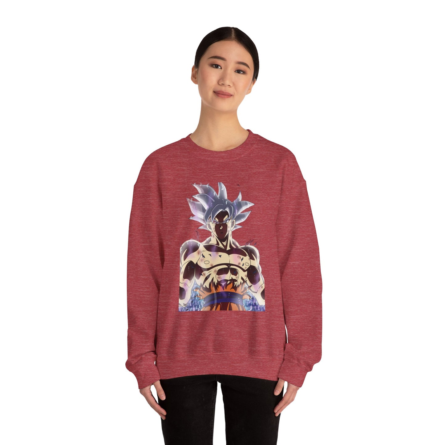 Dragon Ball Super Goku Crewneck Sweatshirt - Ultra Power White Hair Design
