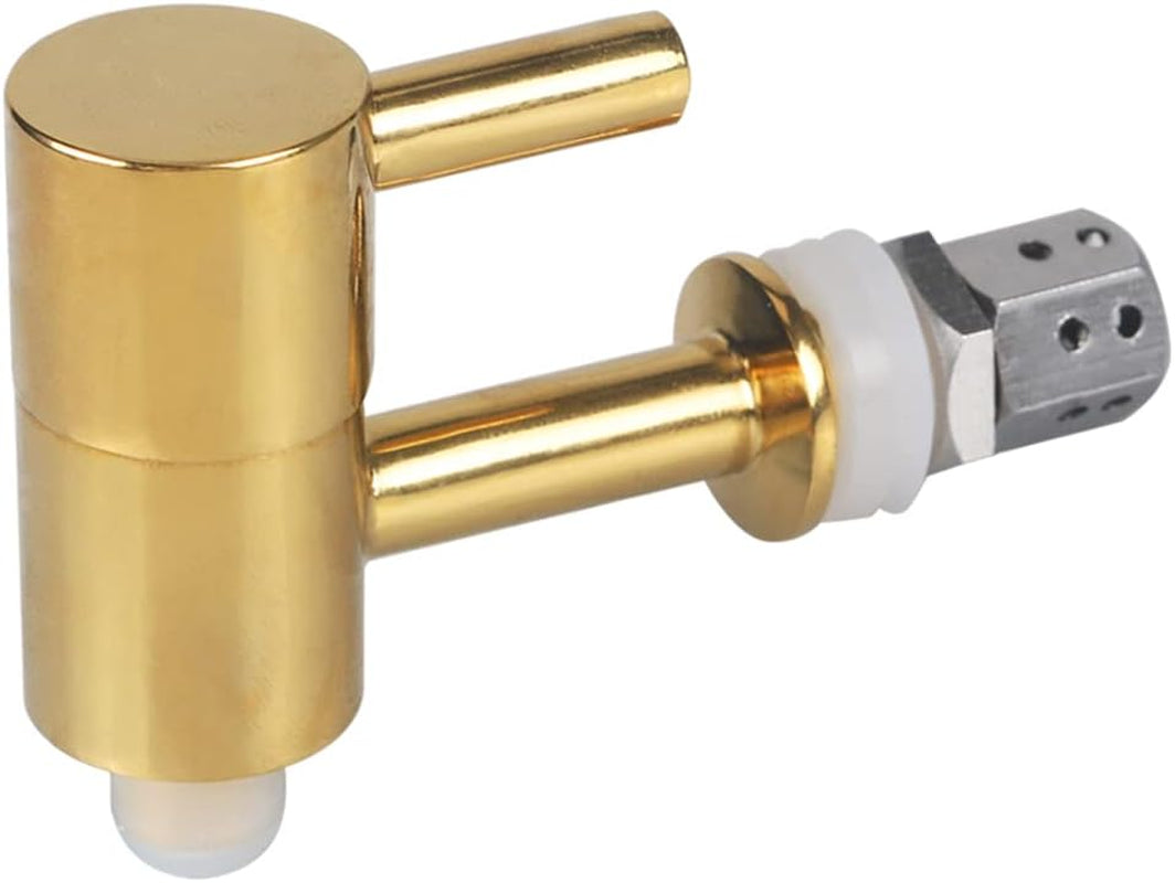 Beverage Dispenser Faucet Stainless Steel Spigot Gold Chrome Valve Replacement Tap No-Lead with Anti-Clogging Cap for Glass Jar Wine Beer Barrel Drink Dispenser by Gwenb（0.47”/12Mm）