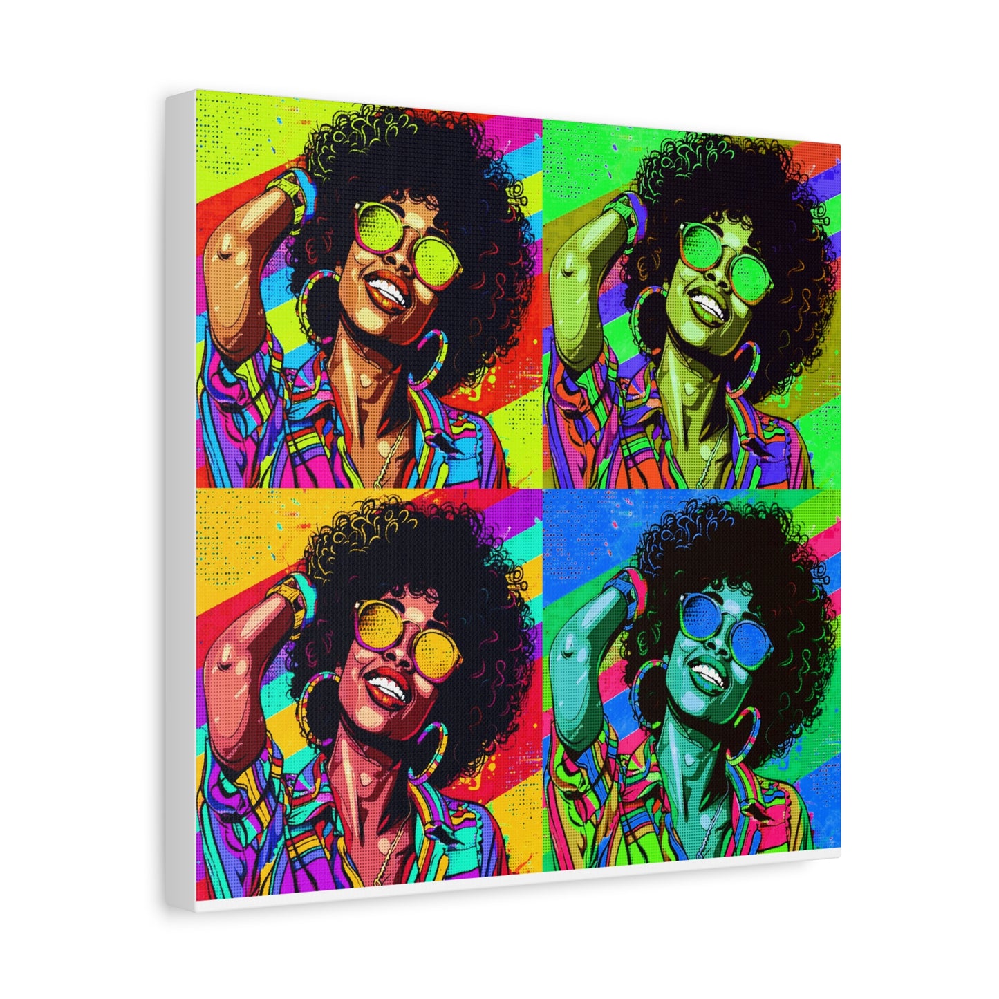 BLACK BEAUTY COLORFULL ANDY WARHOL STYLE Matte Canvas, Stretched, 1.25"