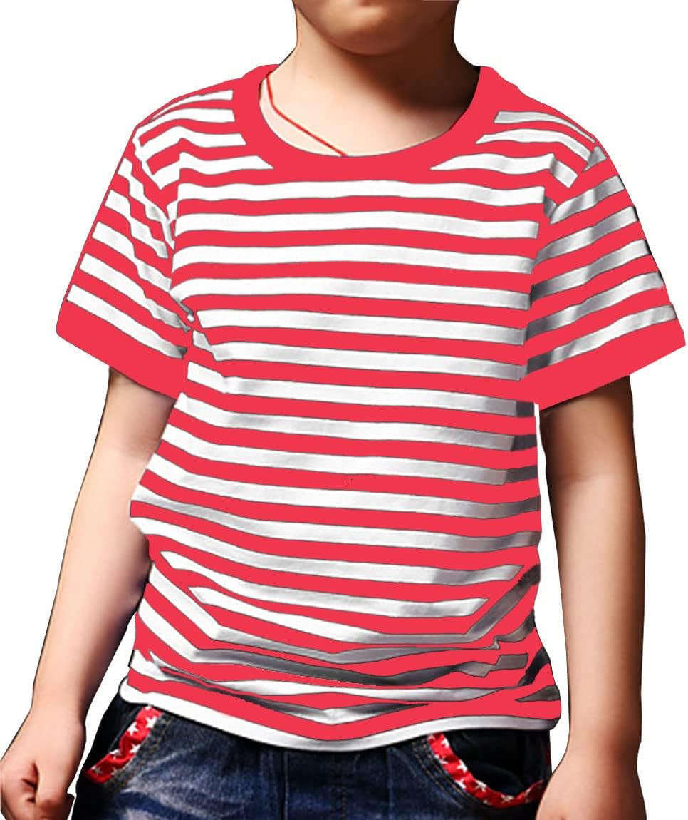 Kid'S Boys Pugsley Addams Shirt Black White Striped Mime T Shirt Halloween Costumes Bank Robber Novelty T-Shirts