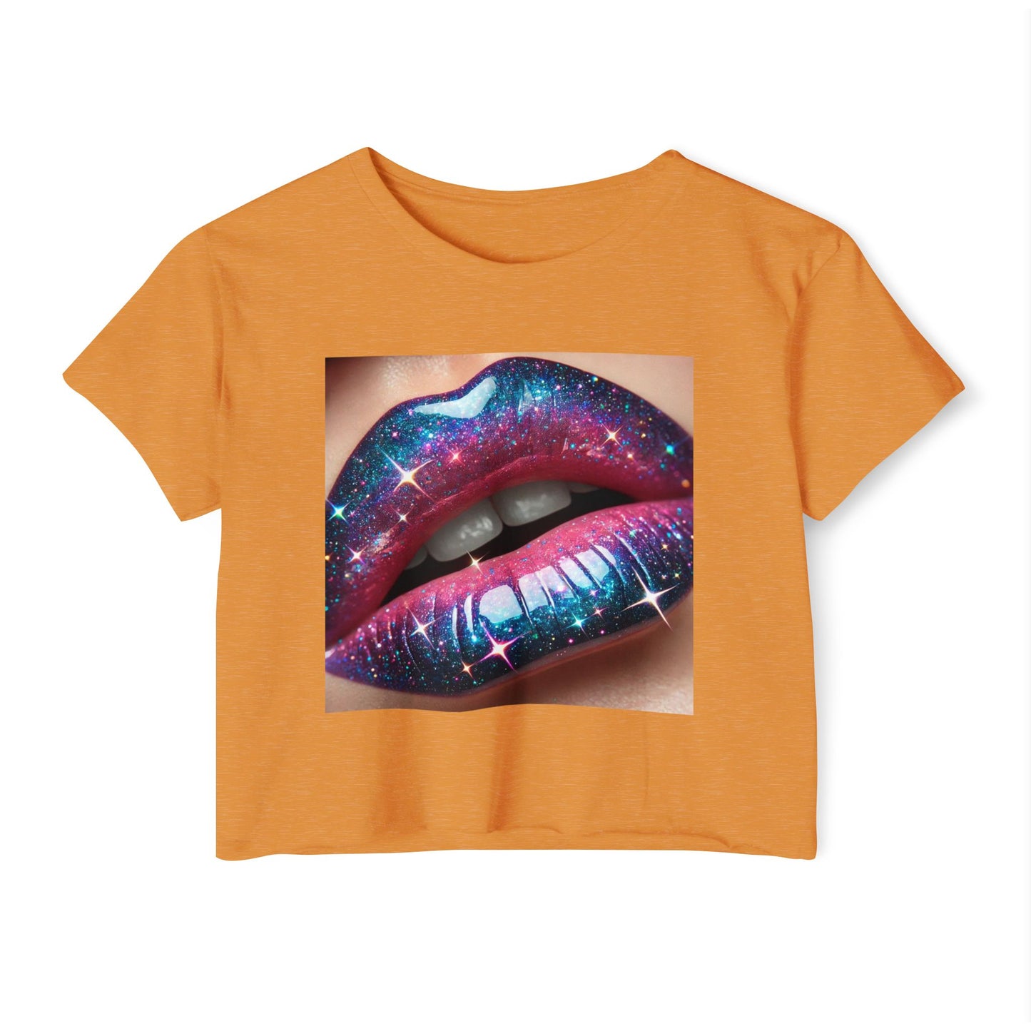 GALAXY LIP GLOSS Women's Festival Crop Top