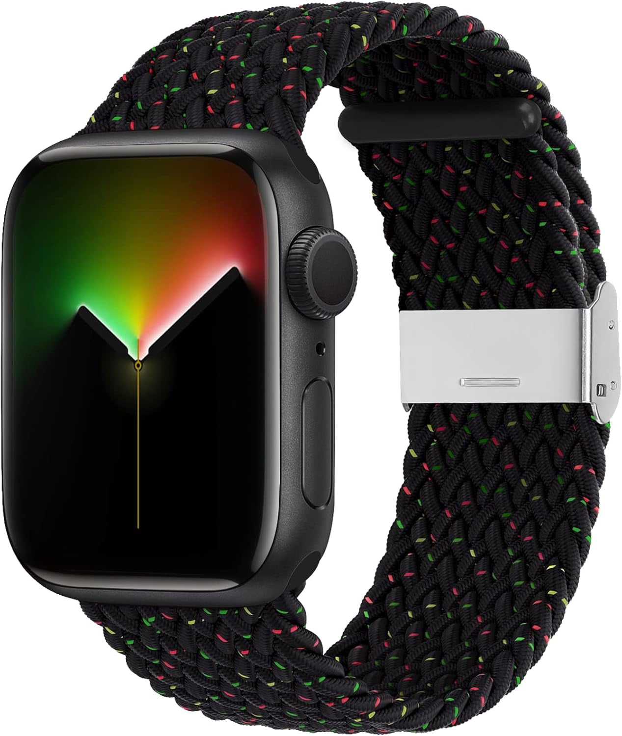 Compatible with Apple Watch Bands 44Mm 40Mm 38Mm 42Mm 41Mm 45Mm 46Mm 49Mm, Iwatch Bands Women Men,Adjustable Braided Solo Loop Elastic Sport Band for Iwatch Ultra SE Series 10/9/8/7/6/5/4