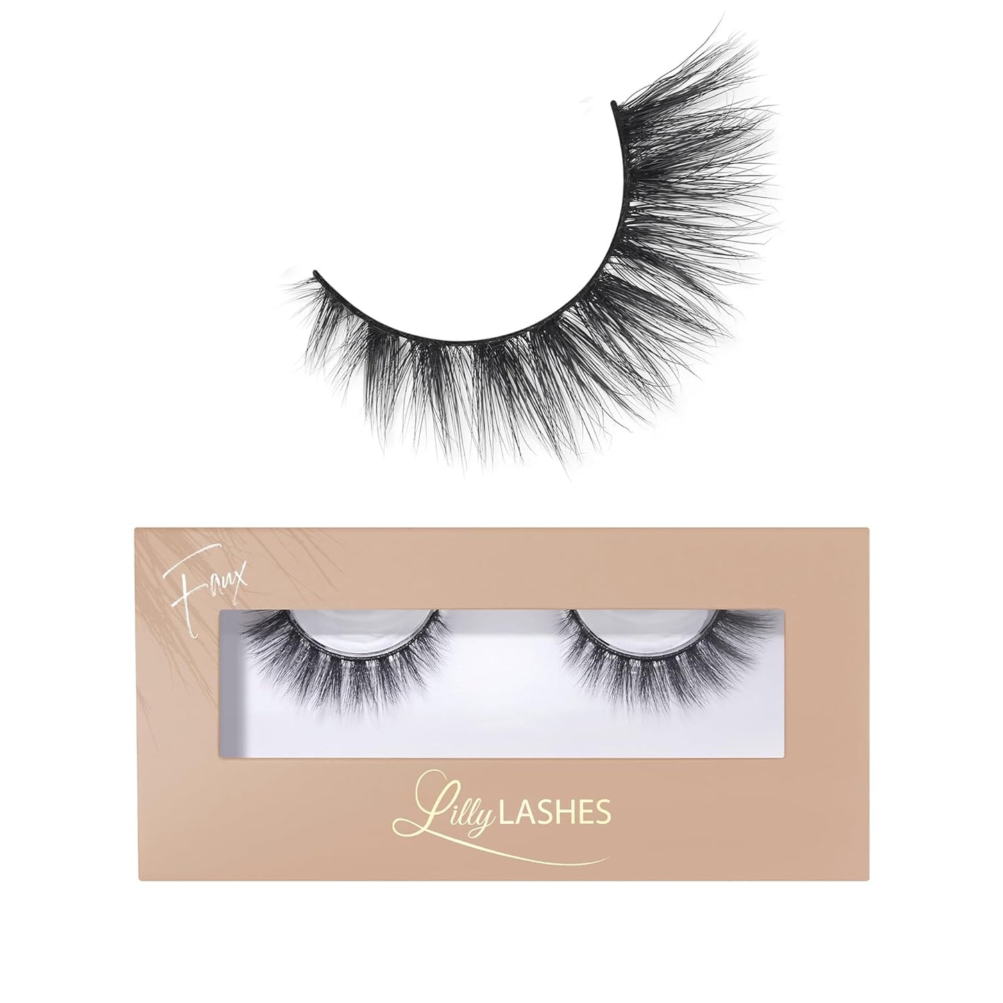 Naturale Faux Mink False Eyelashes, 13Mm, Reusable, Cat Eye, Wispy Lashes, Black, Pair