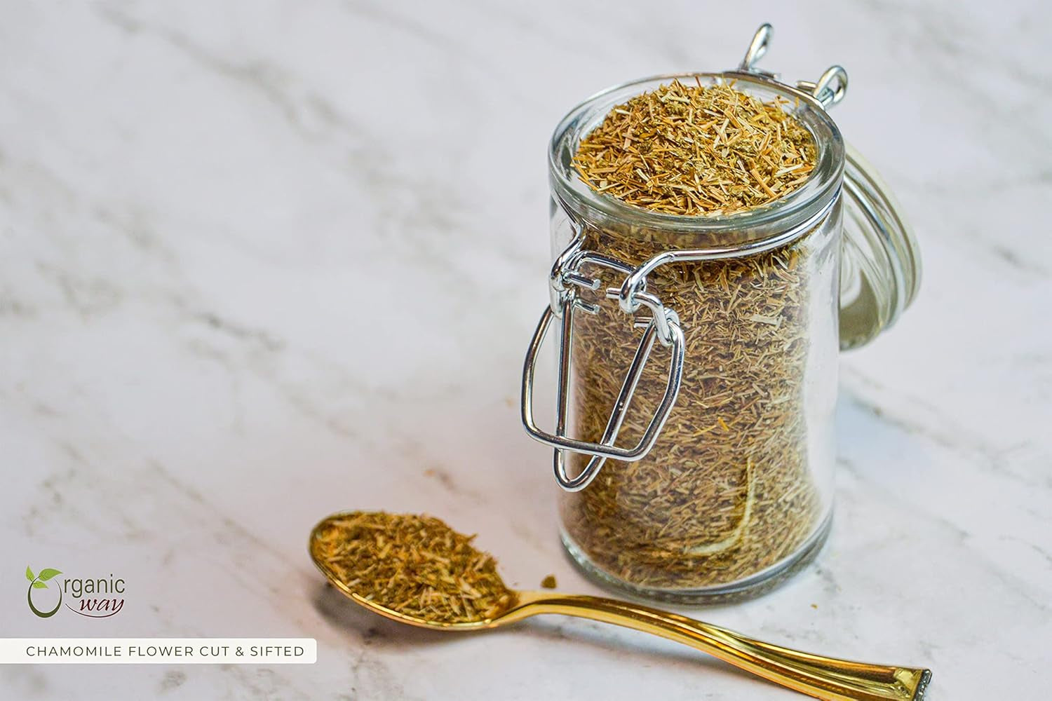 Chamomile Flowers Cut & Sifted (Matricaria Chamomilla) | Organic & Kosher Certified | Origin - Albania (4 Oz (Pack of 1)) TLBH