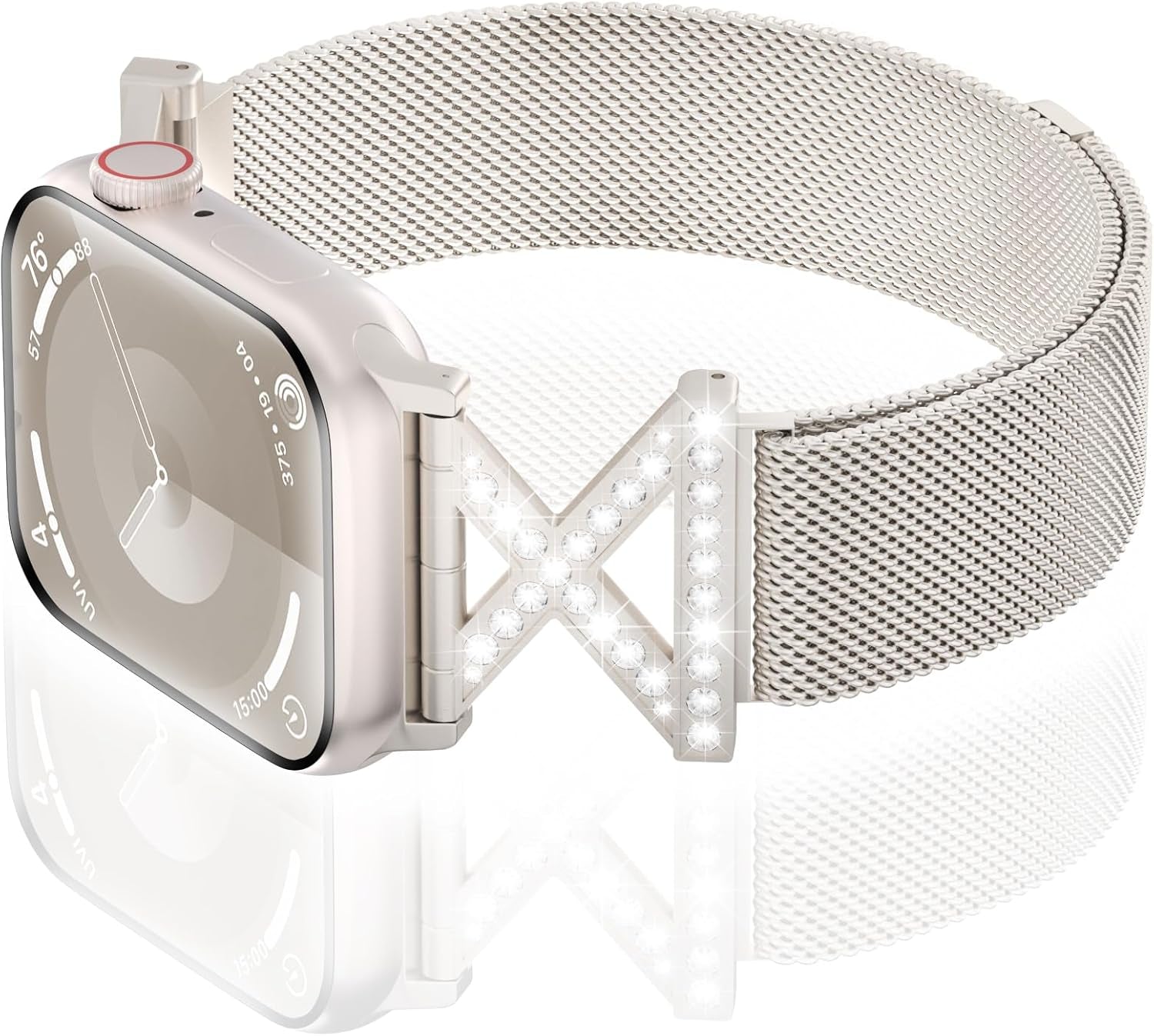 Metal Magnetic Band Compatible with Apple Watch Band 38Mm 40Mm 41Mm 42Mm 44Mm 45Mm 49Mm Men Women, Stainless Steel Mesh Loop Strap for Iwatch Series 9 8 7 6 5 4 3 2 1 SE Ultra